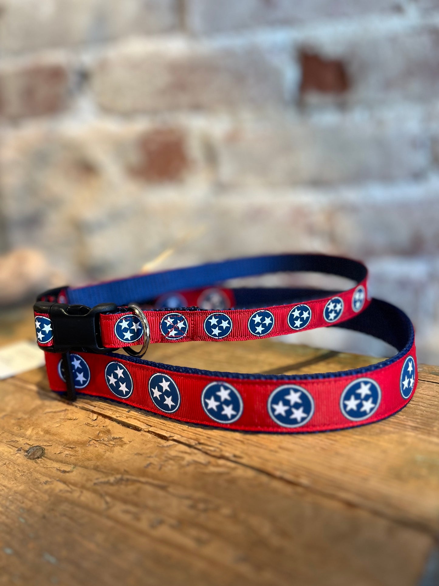TriStar WIDE Dog Collar- red/blue
