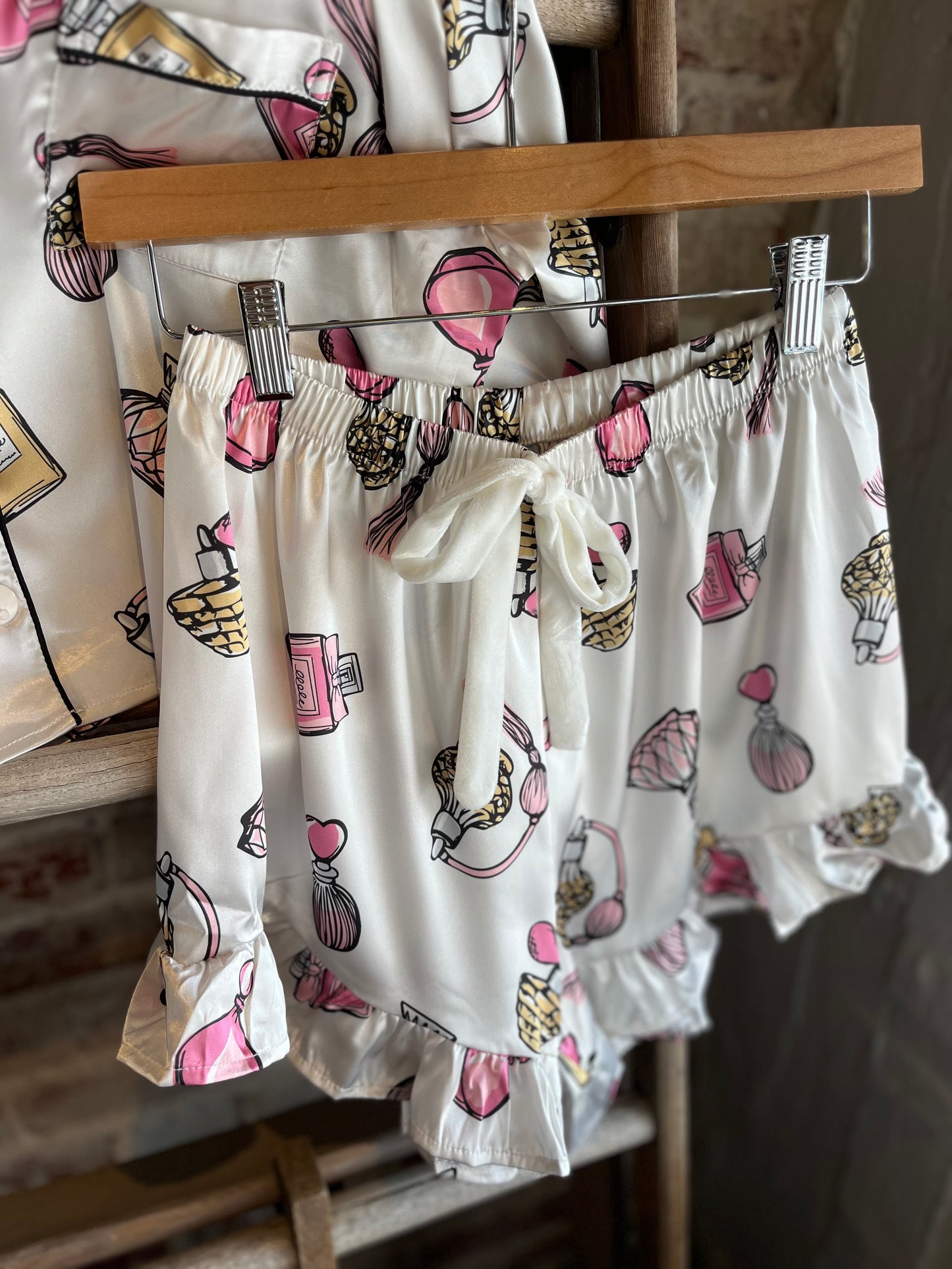 Perfume PJ SET w/Velvet Ties