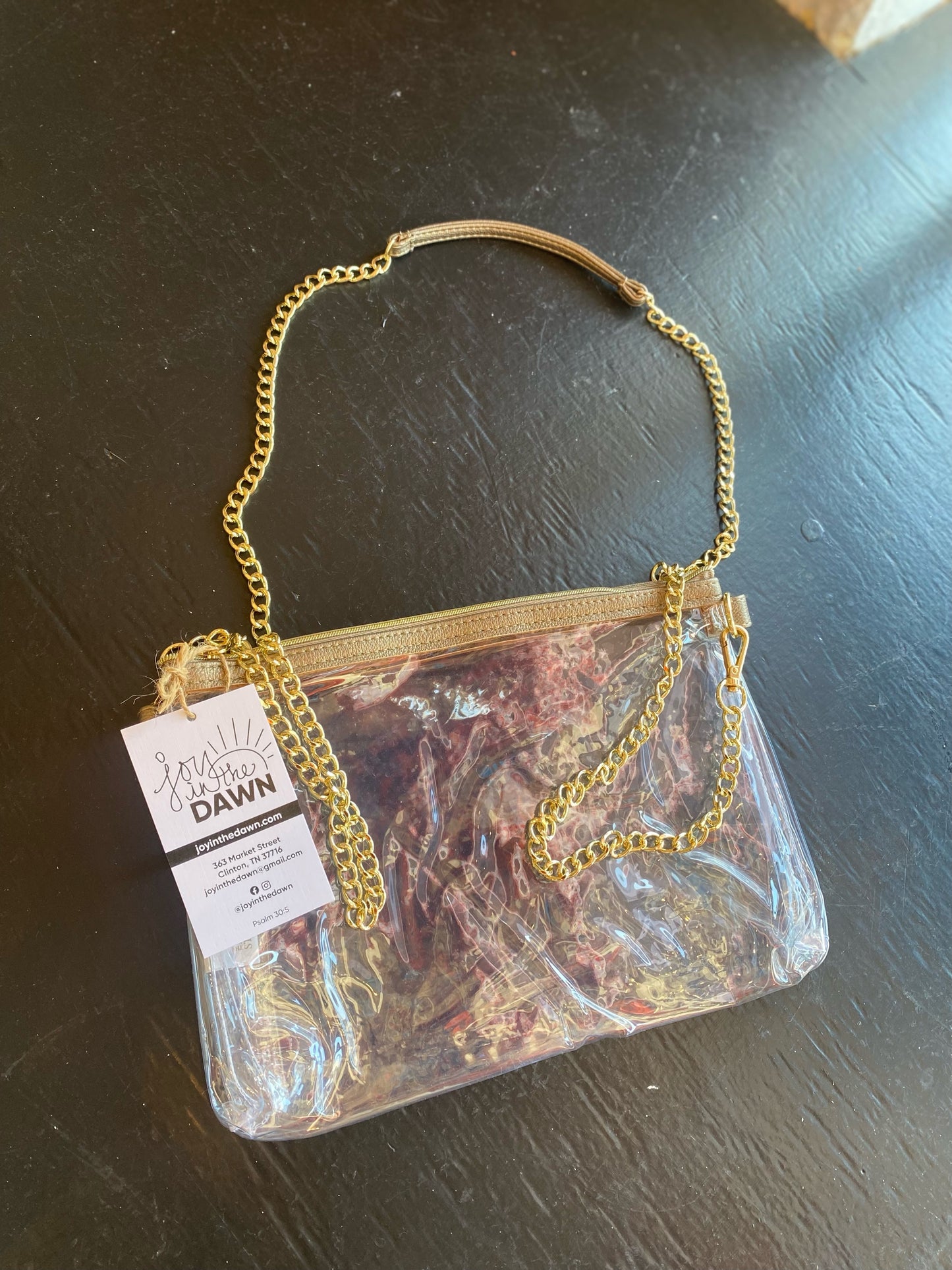 Clear Double Zip Crossbody Bag