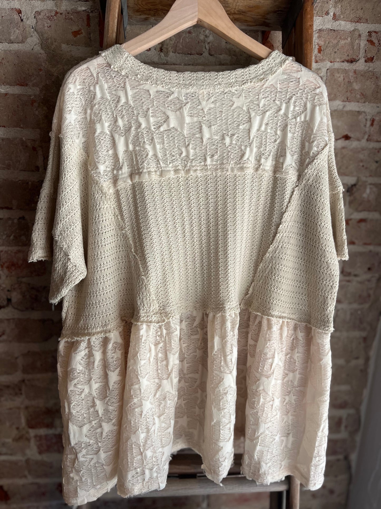 Star Jacquard Flare Top