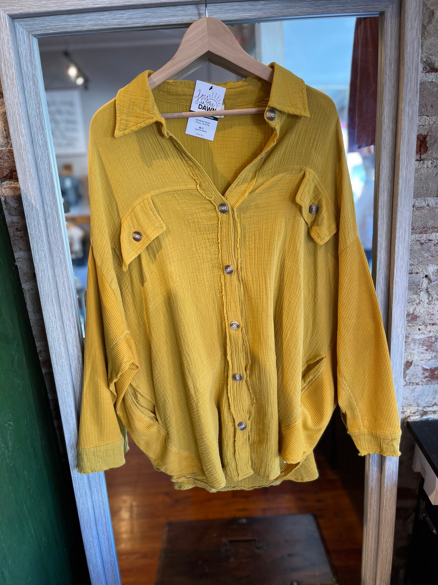Oversized Mustard Shacket