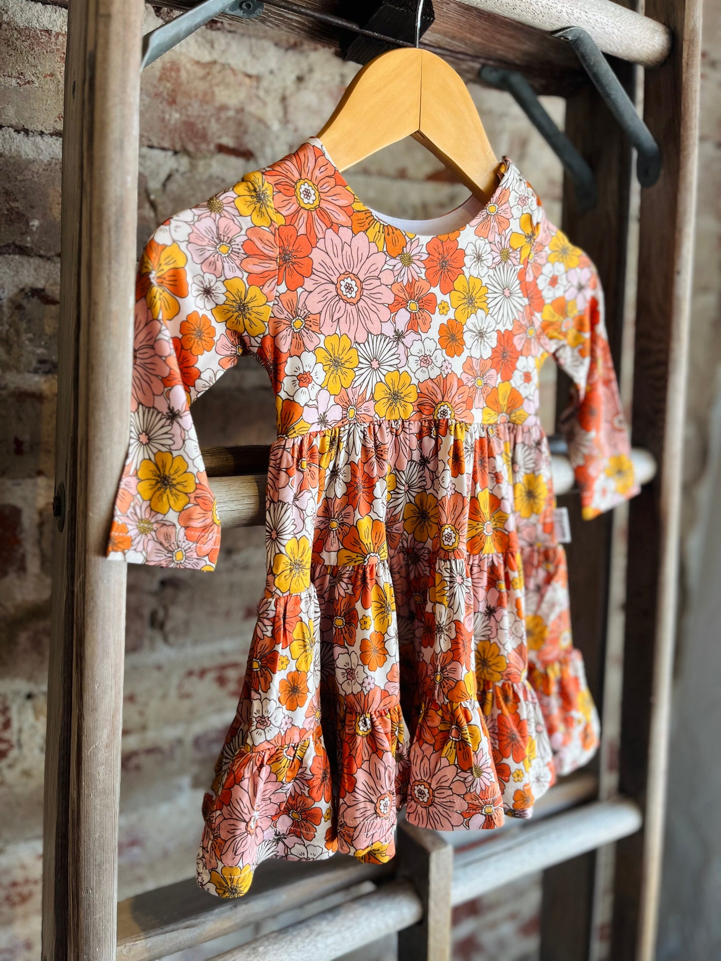 Retro Floral Swing Bamboo Dress - Infant/Toddler