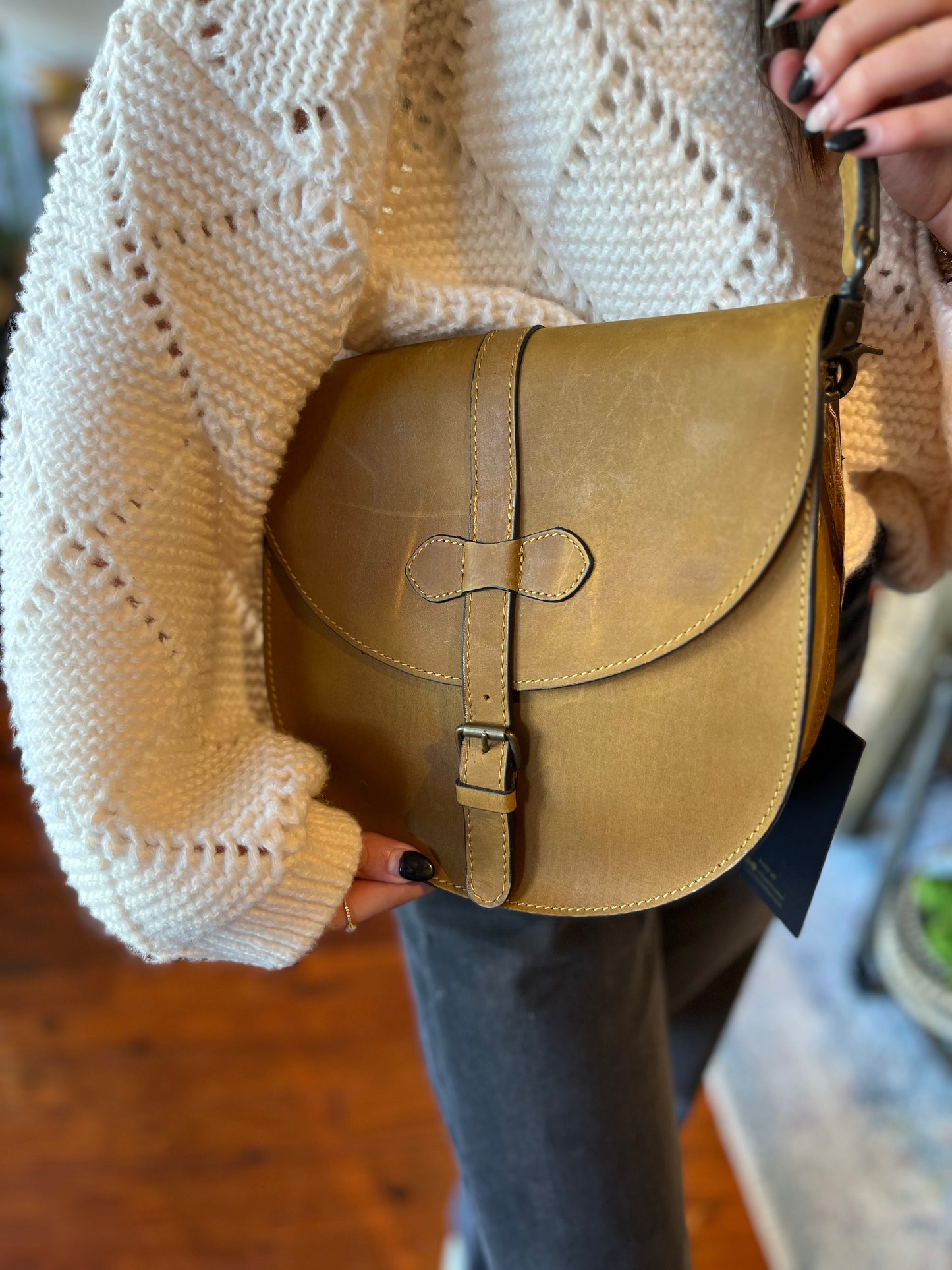 Brown Genuine Leather Handbag