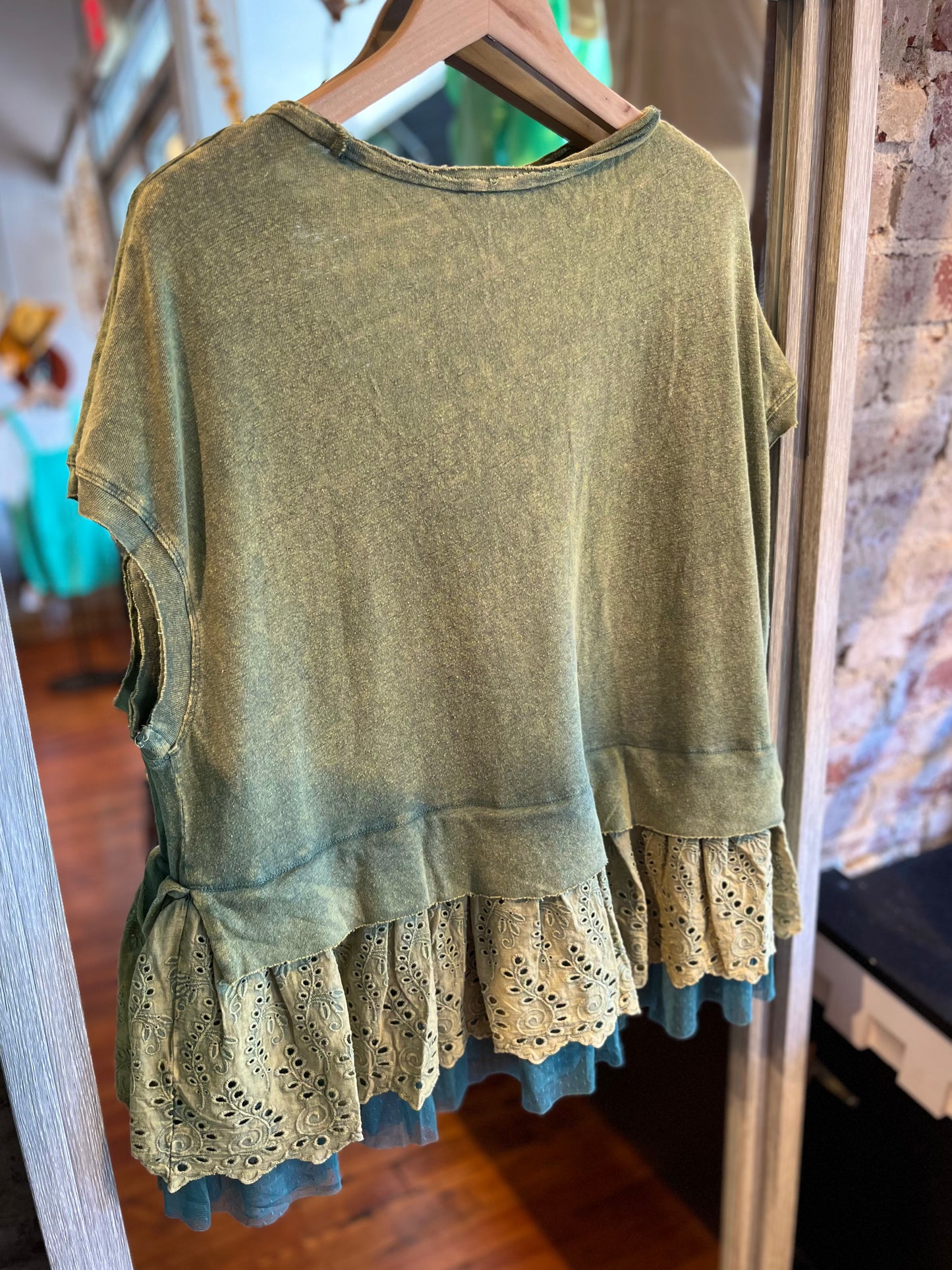 Oversized Eyelet Lace Top