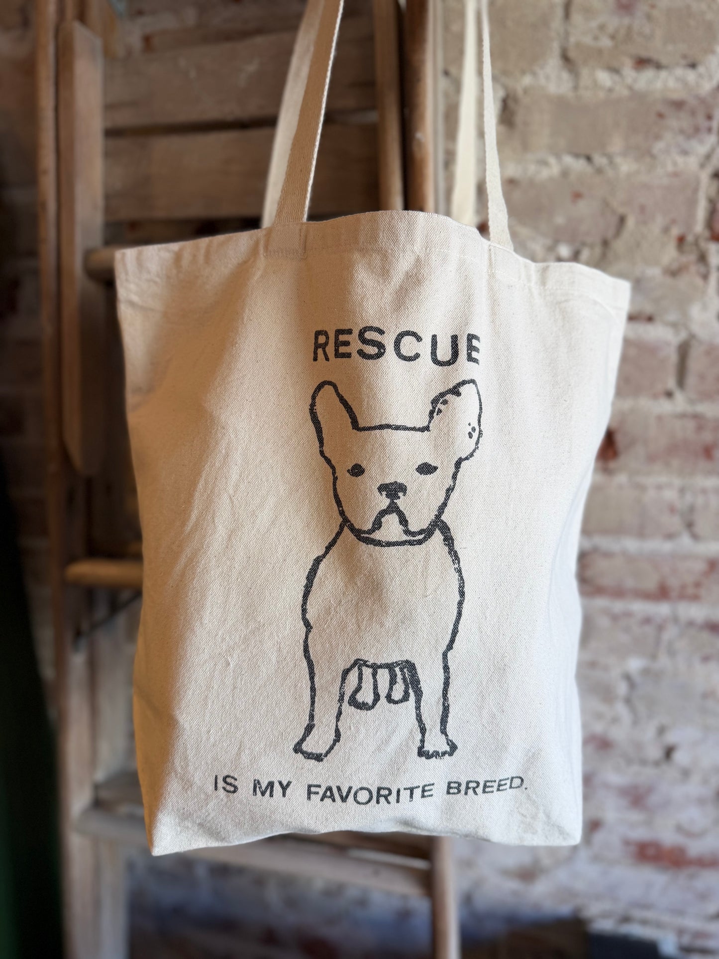 Rescue is My Favorite Breed Canvas Tote