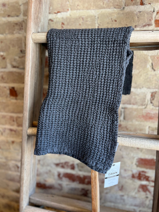 Waffle Hand Towel - Dark Grey
