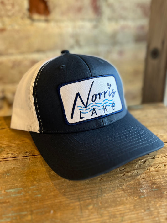Norris Lake Tristar Hat- Navy/White