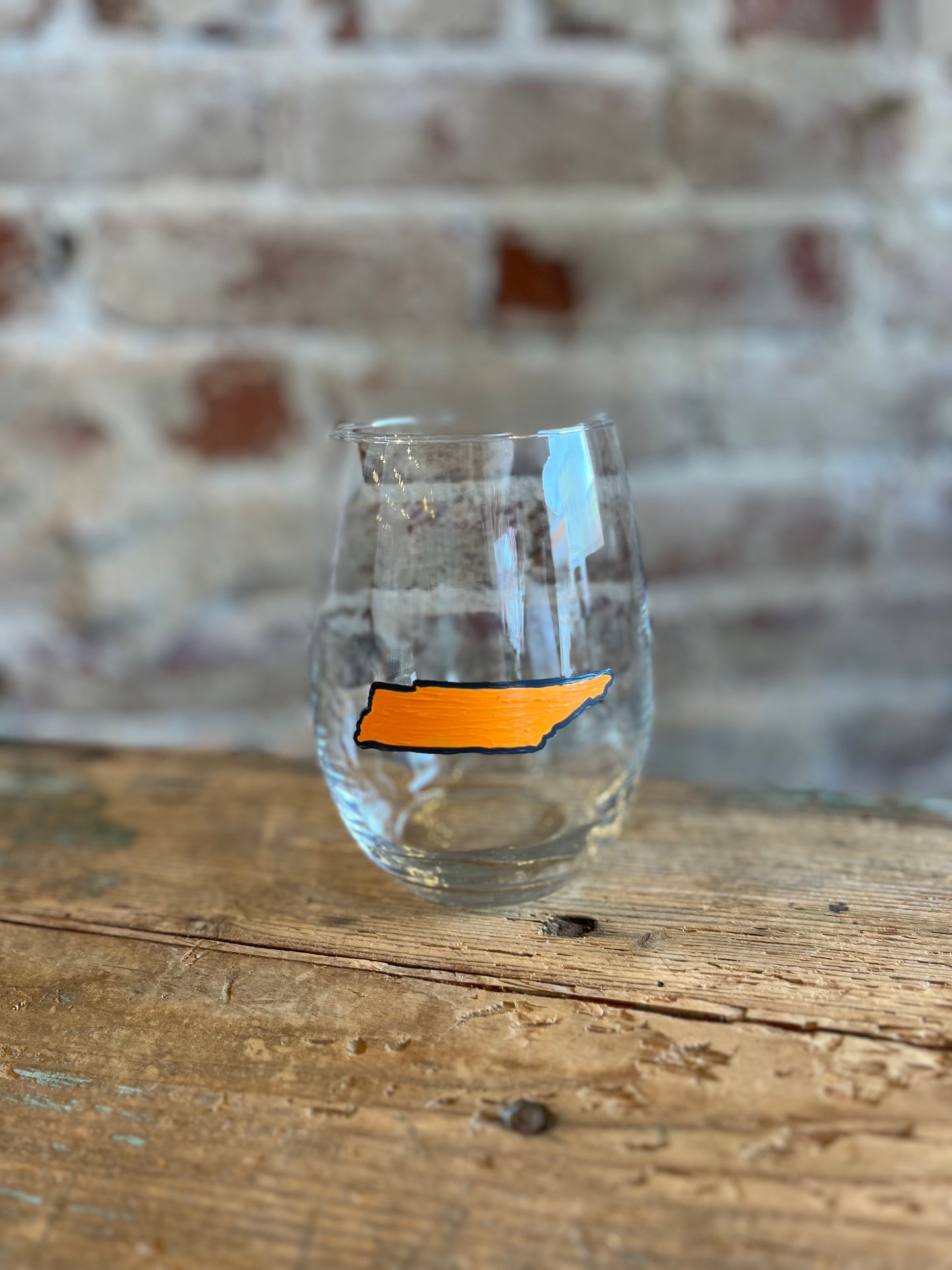 TN State -Hand Painted Glass