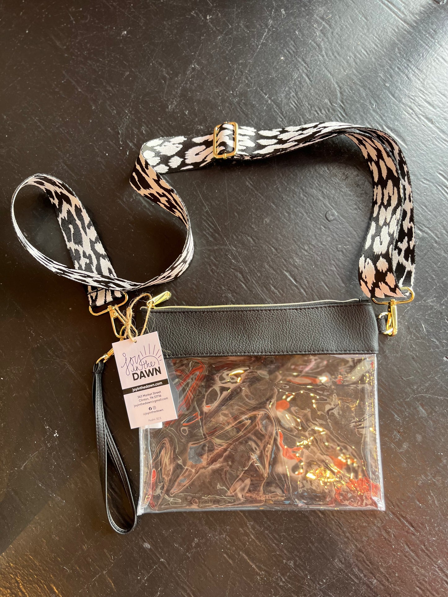 Clear Crossbody Bag - Leopard