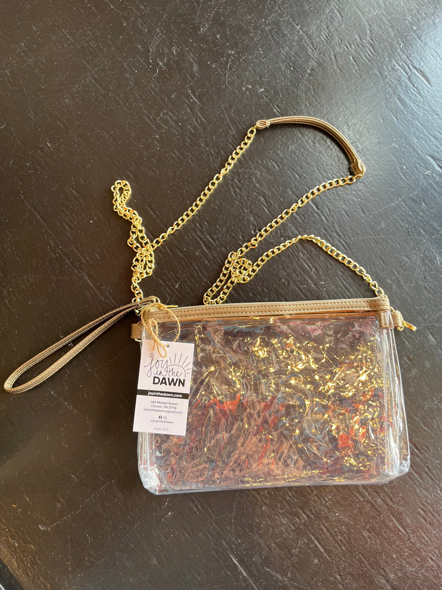 Clear Double Zip Crossbody Bag