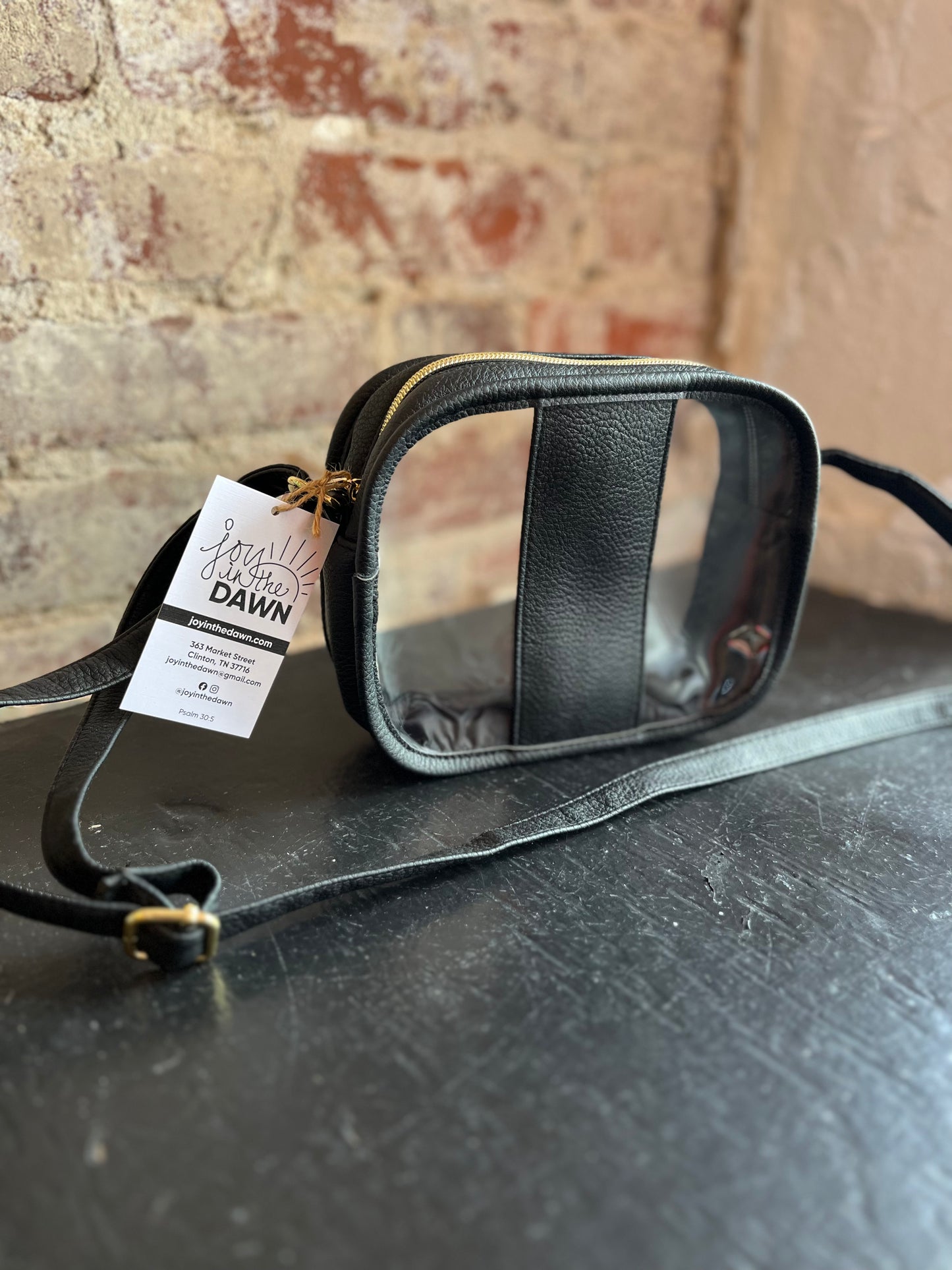 Clear Crossbody Bag - Black