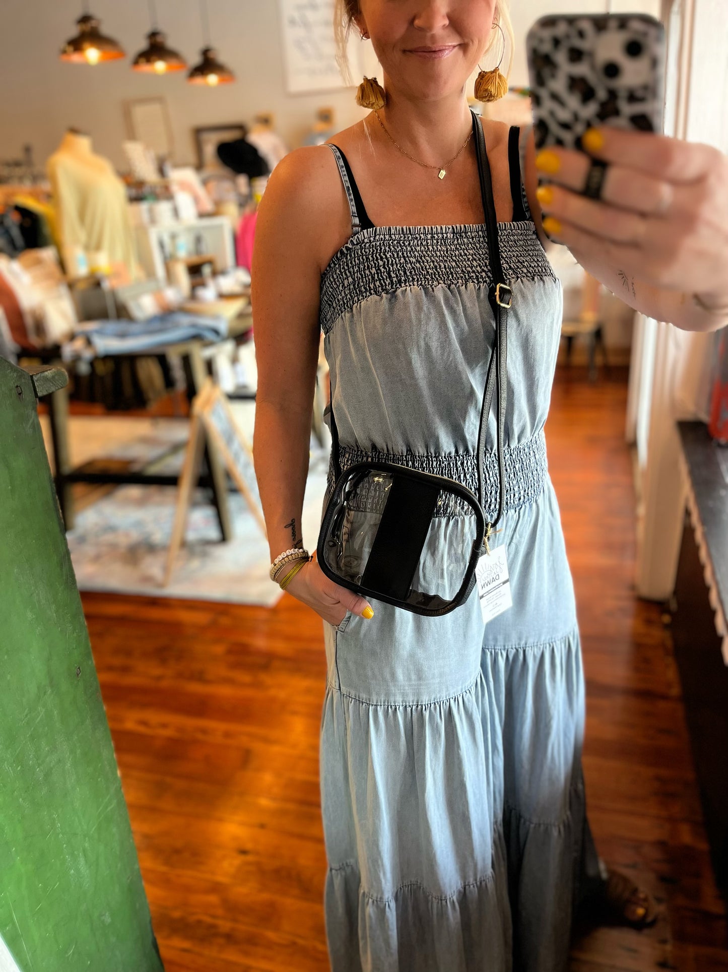 Clear Crossbody Bag - Black