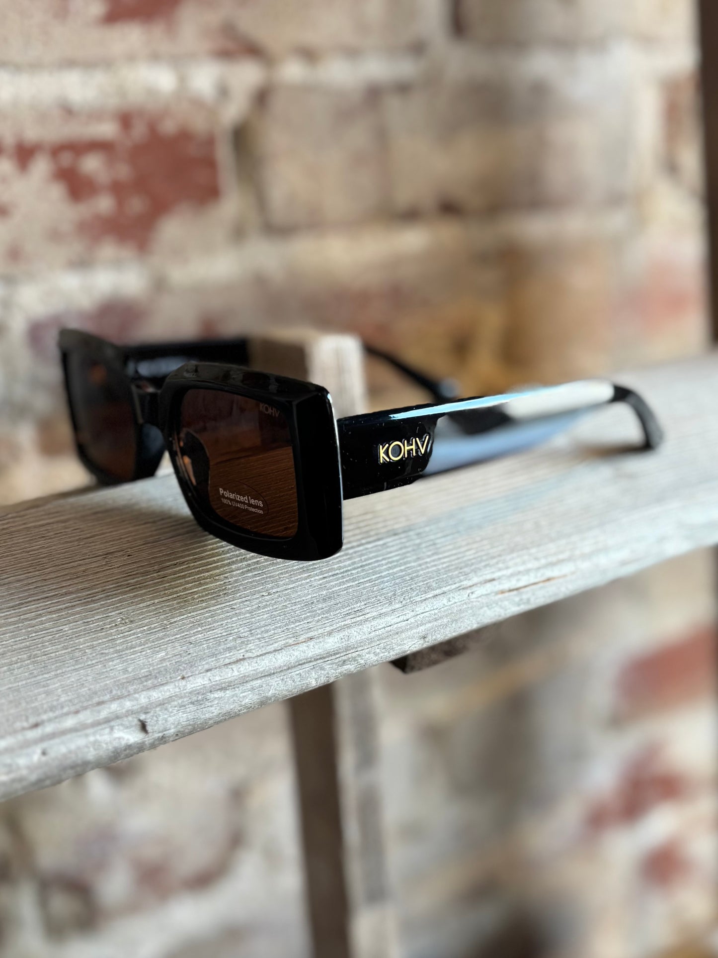 Breeze Amber Rectangle Sunglasses