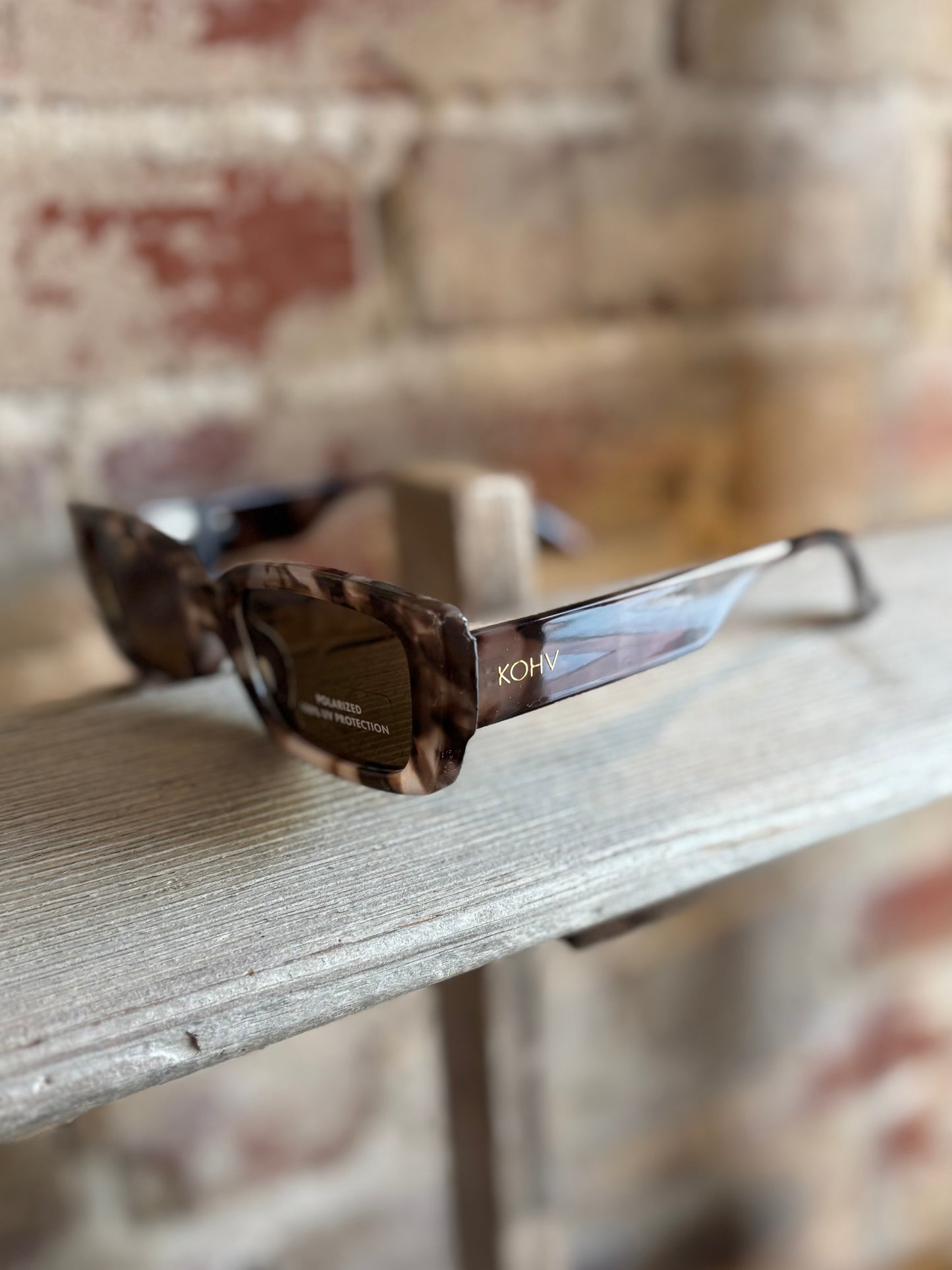 Haven Light Tortoise Rectangle Sunglasses