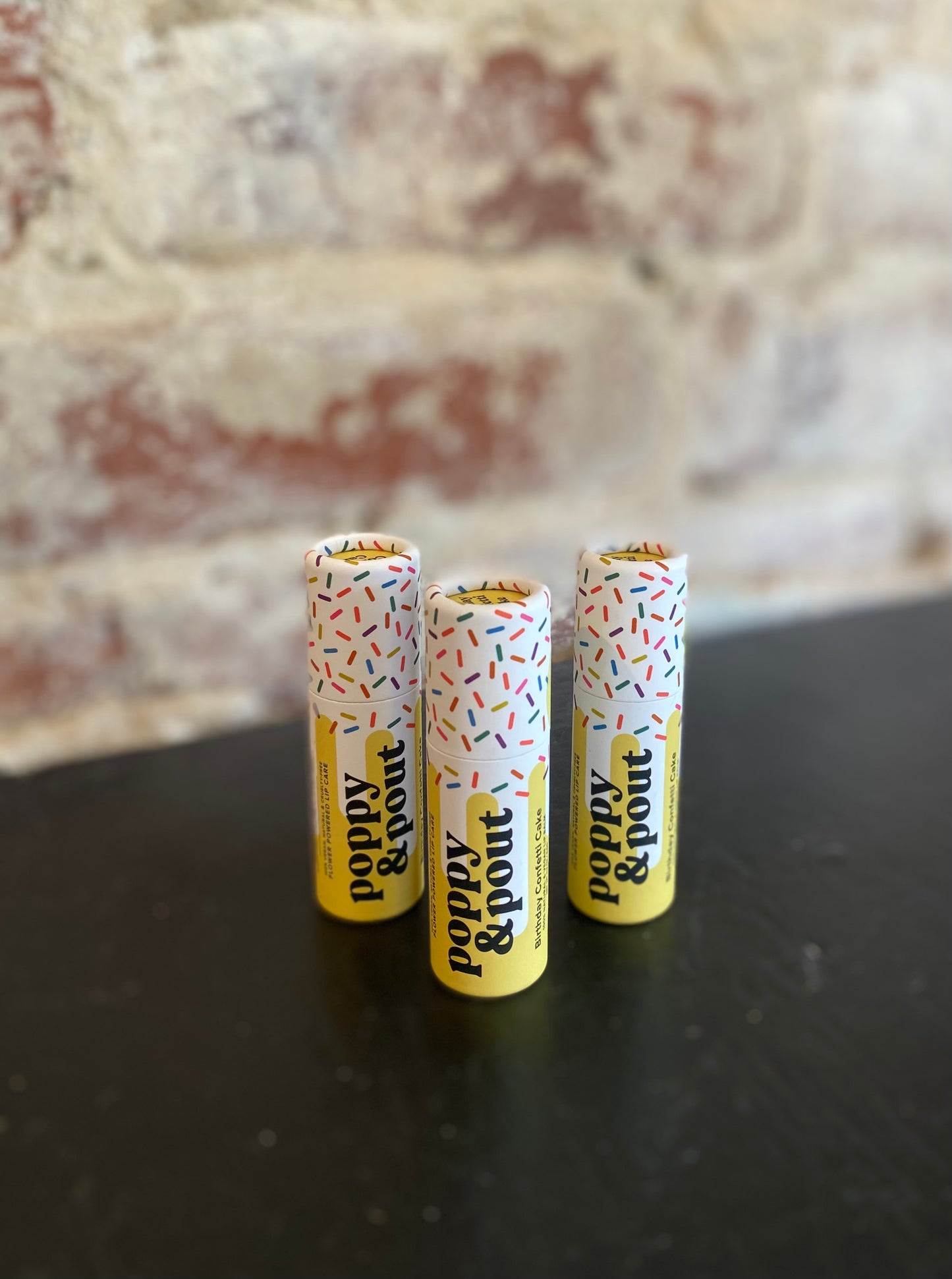Yellow Birthday Confetti Cake- Poppy & Pout