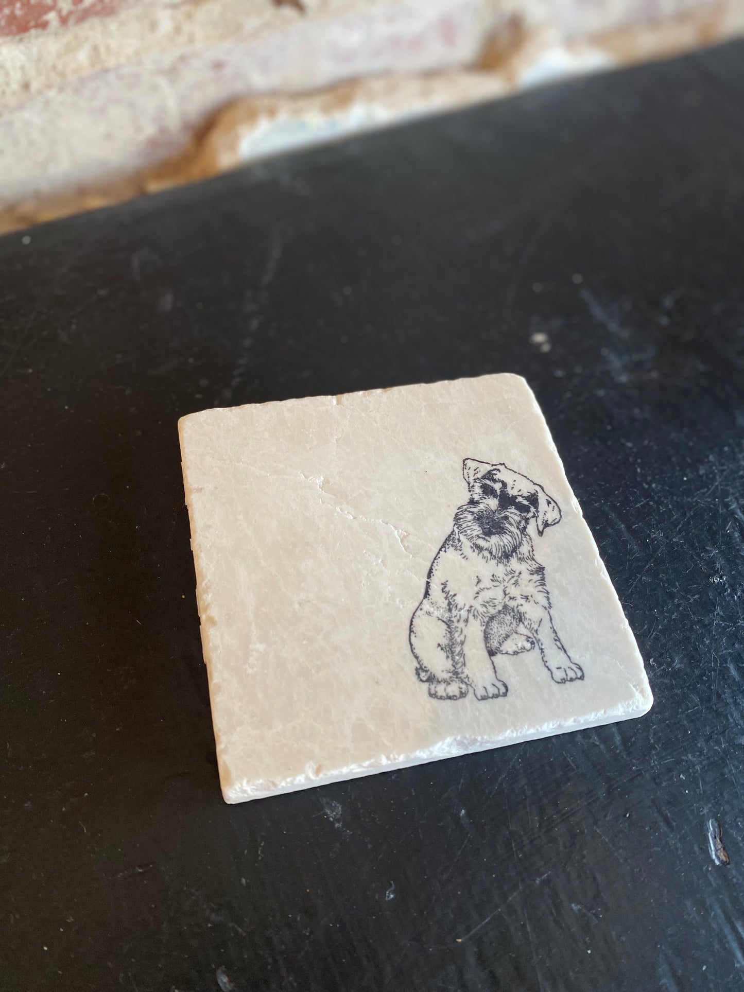 Schnauzer Marble Coaster