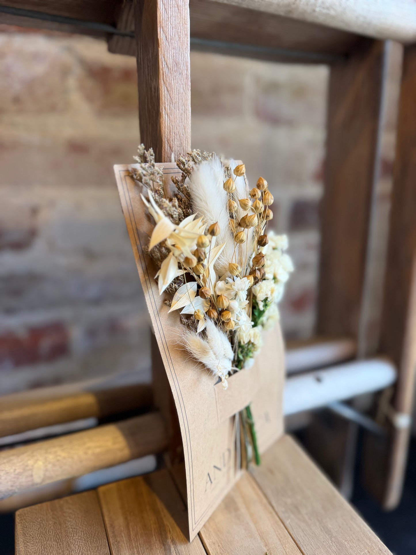 Ruscus and Grain Mini Dried Bouquet