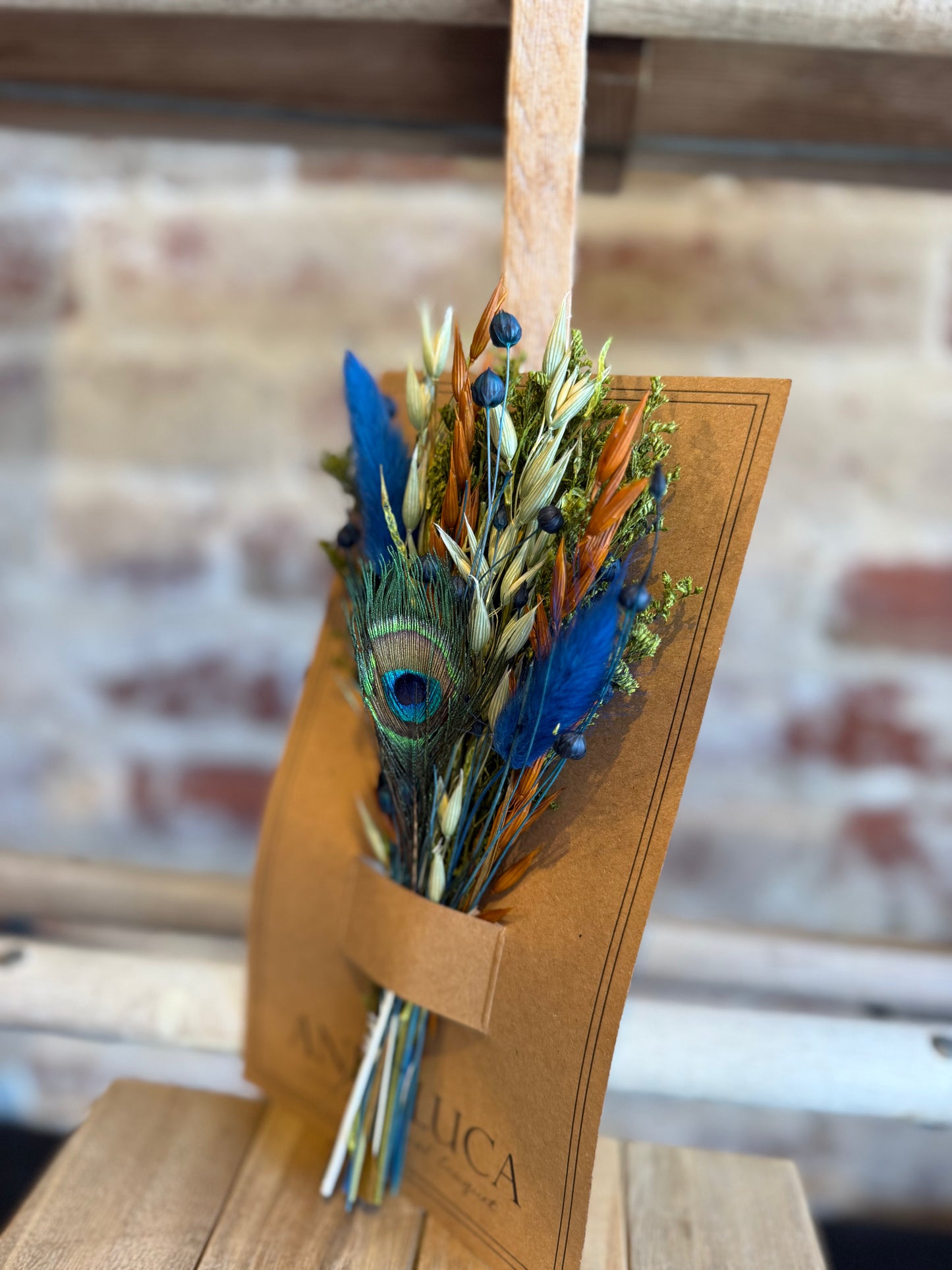 Happy Peacock Mini Dried Bouquet