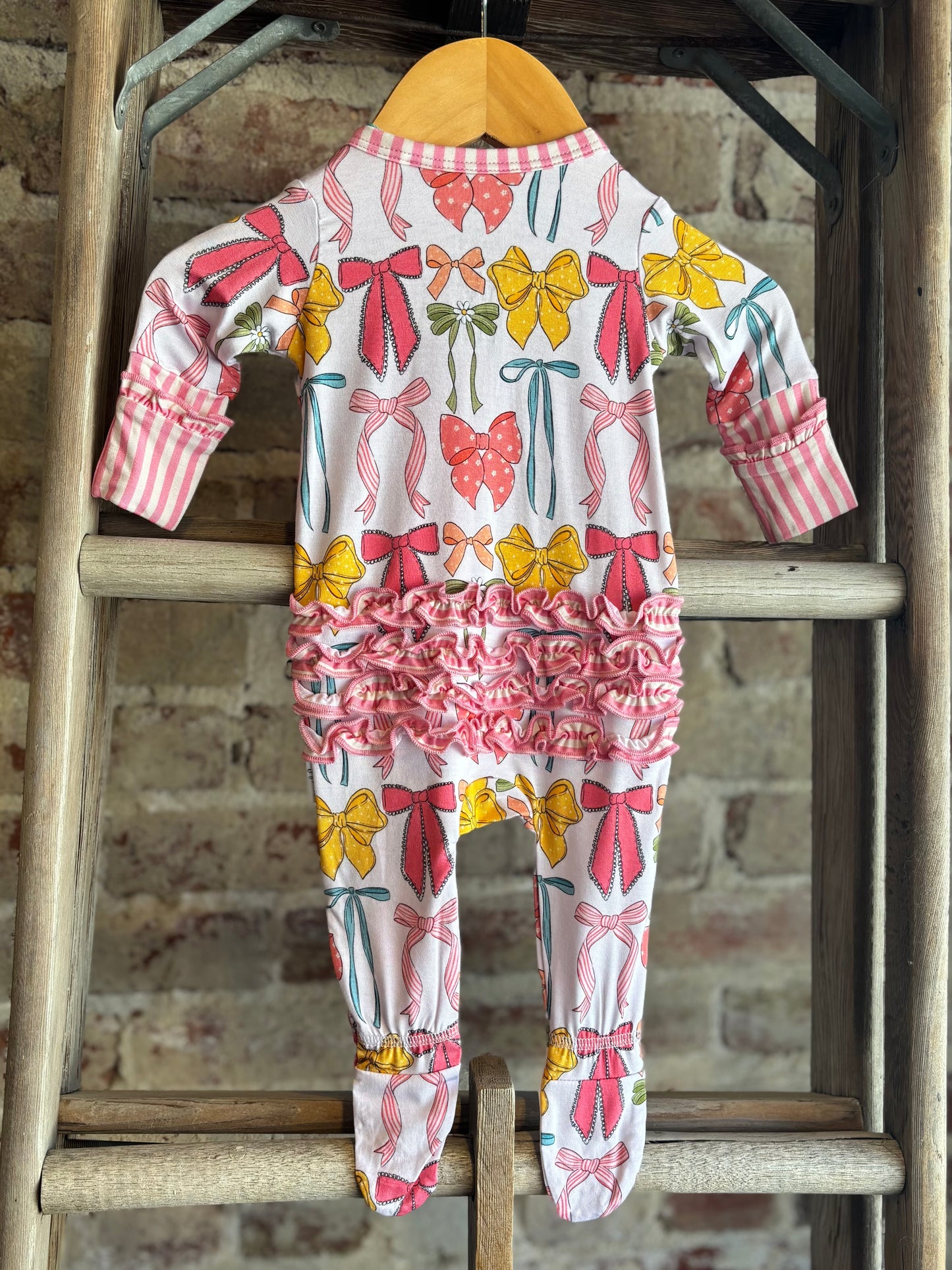 Eliza Bamboo Ruffle Zip Onesie