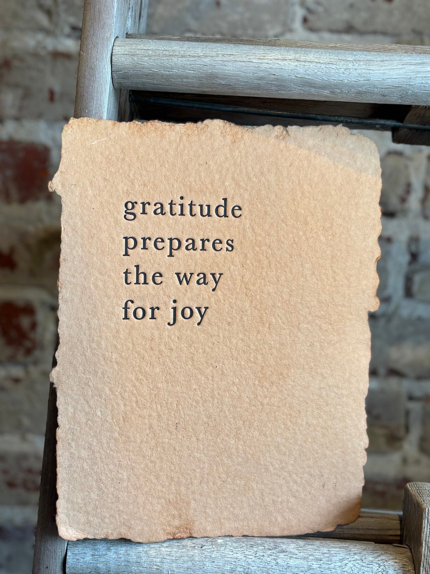 Gratitude Prepares the Way For Joy Print