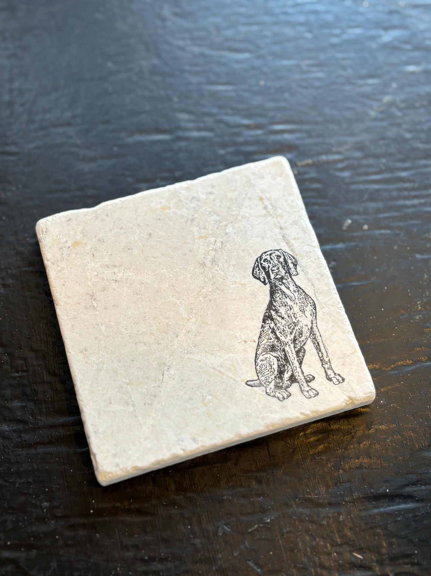 Weimaraner Marble Coaster