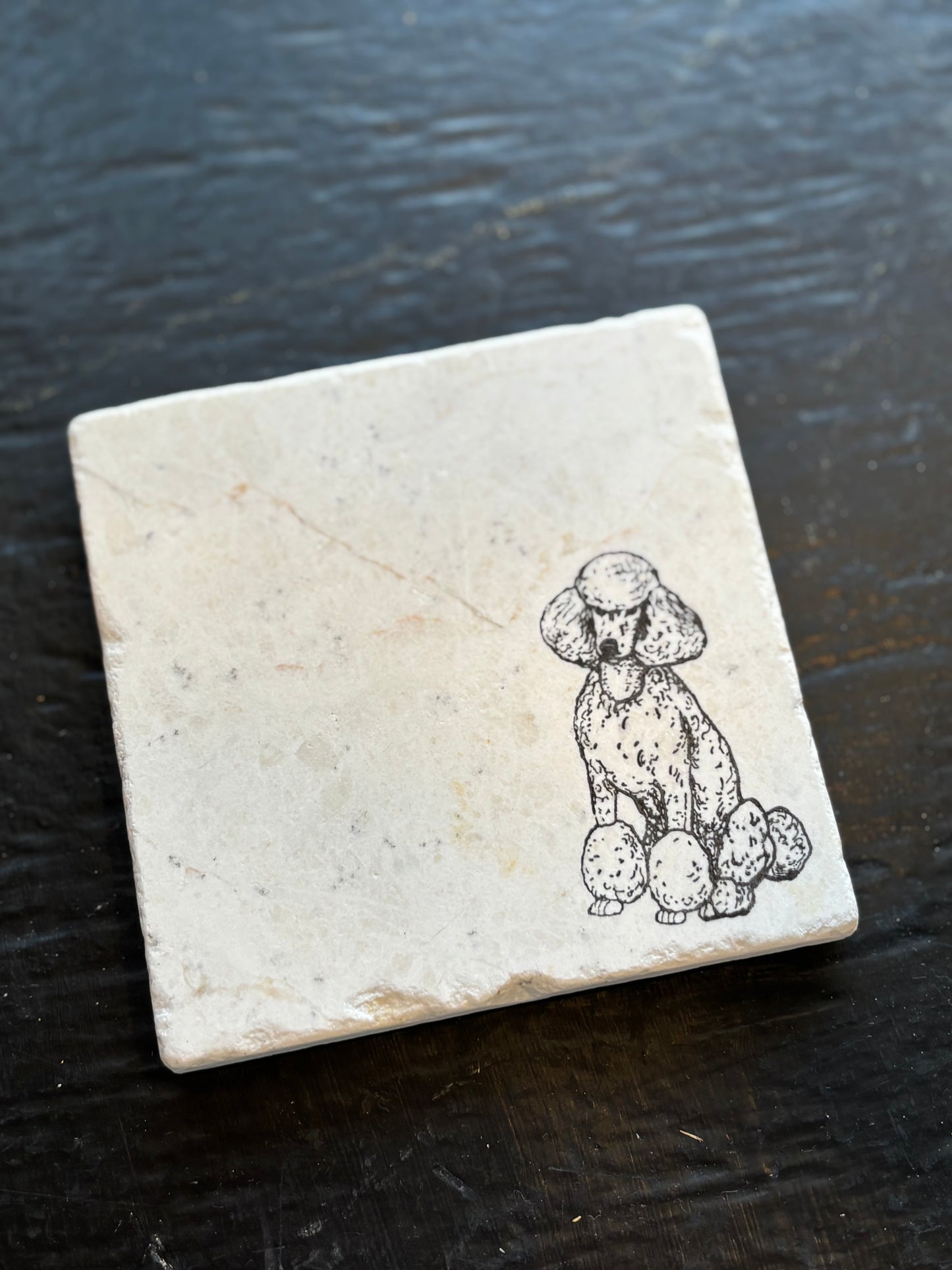 Poodle Marble Coaster