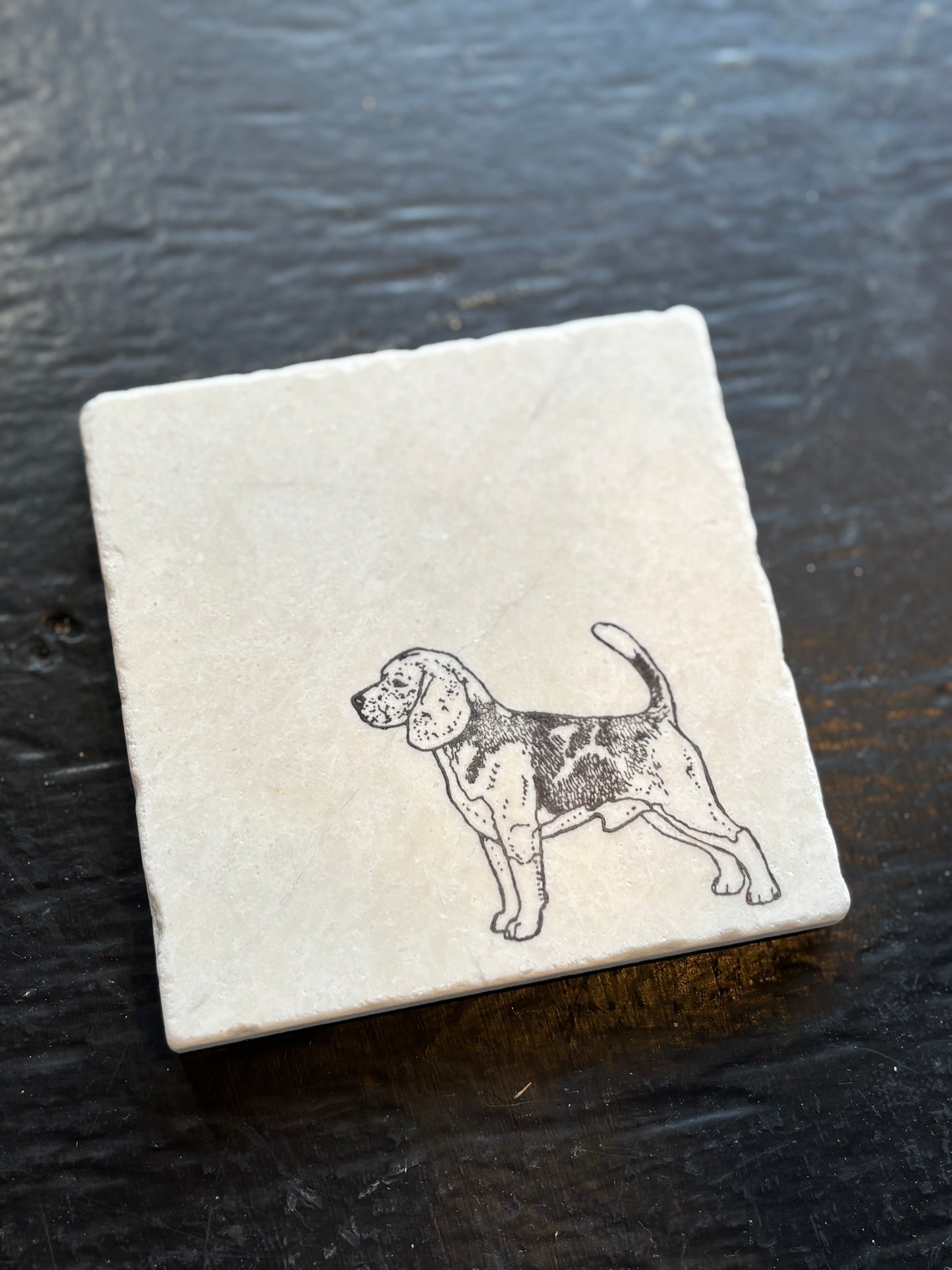 Beagle Marble Coaster