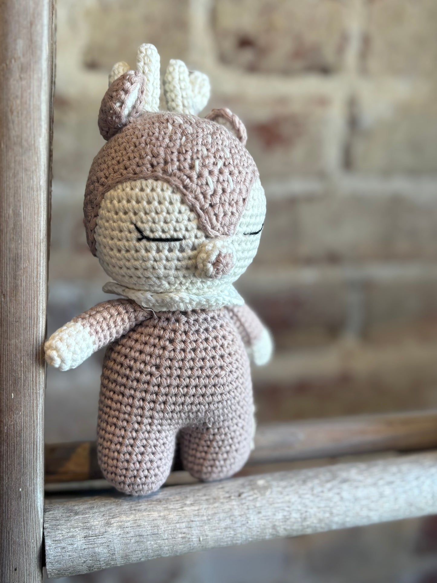 Mini Crochet Deer Toy - Mauve