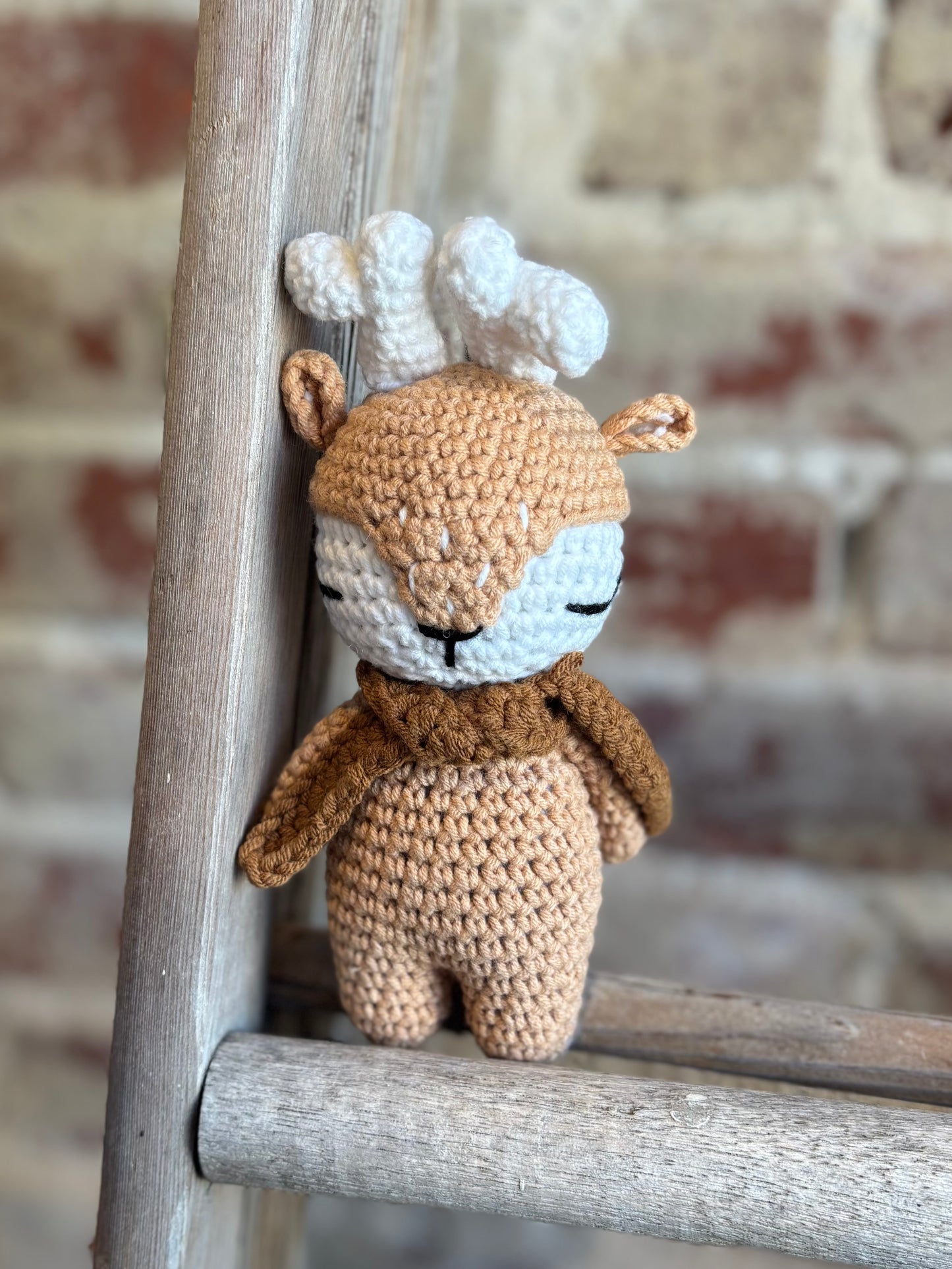 Mini Crochet Deer Toy - Tan