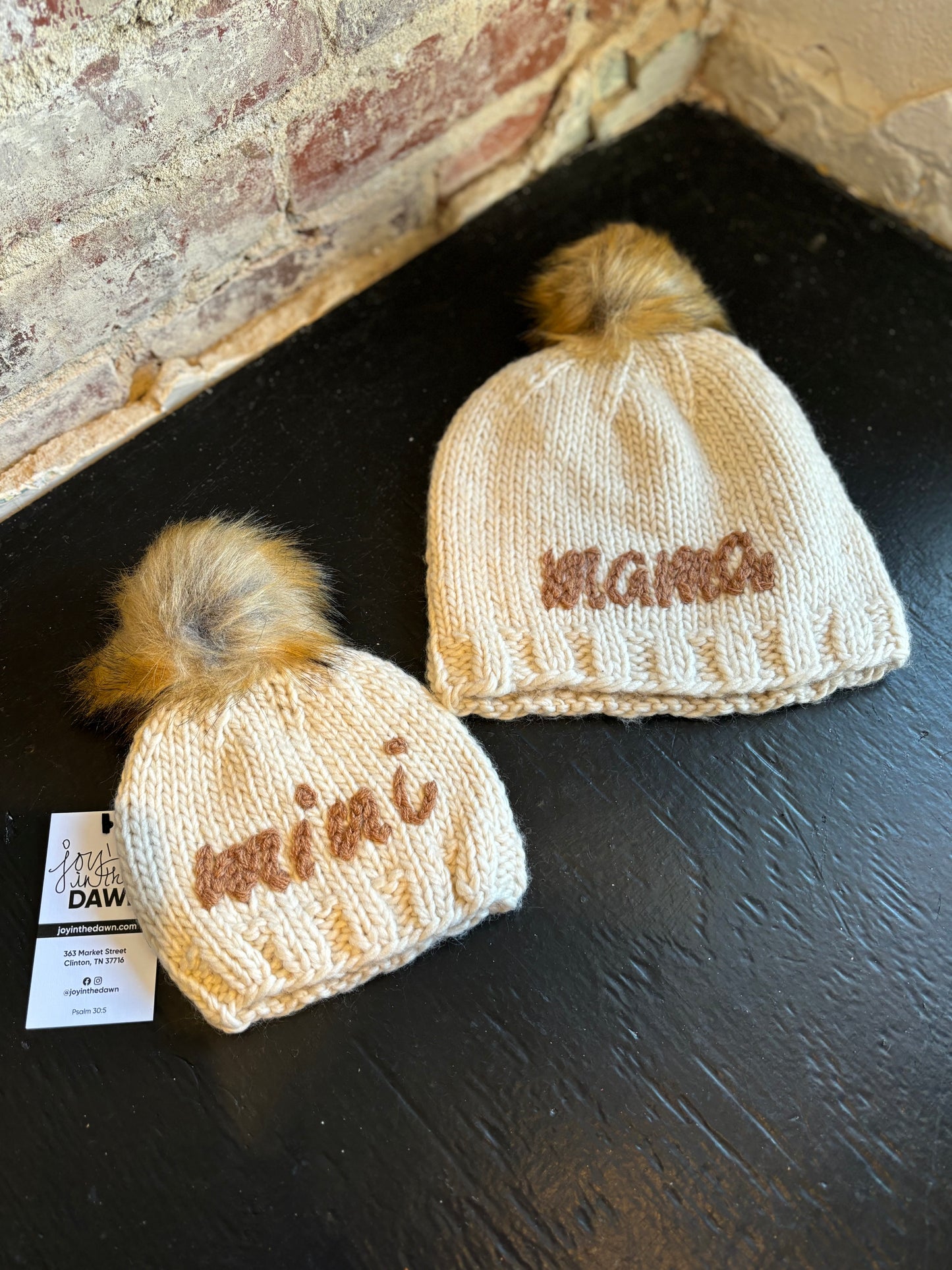 Mama Pom Pom Beanie