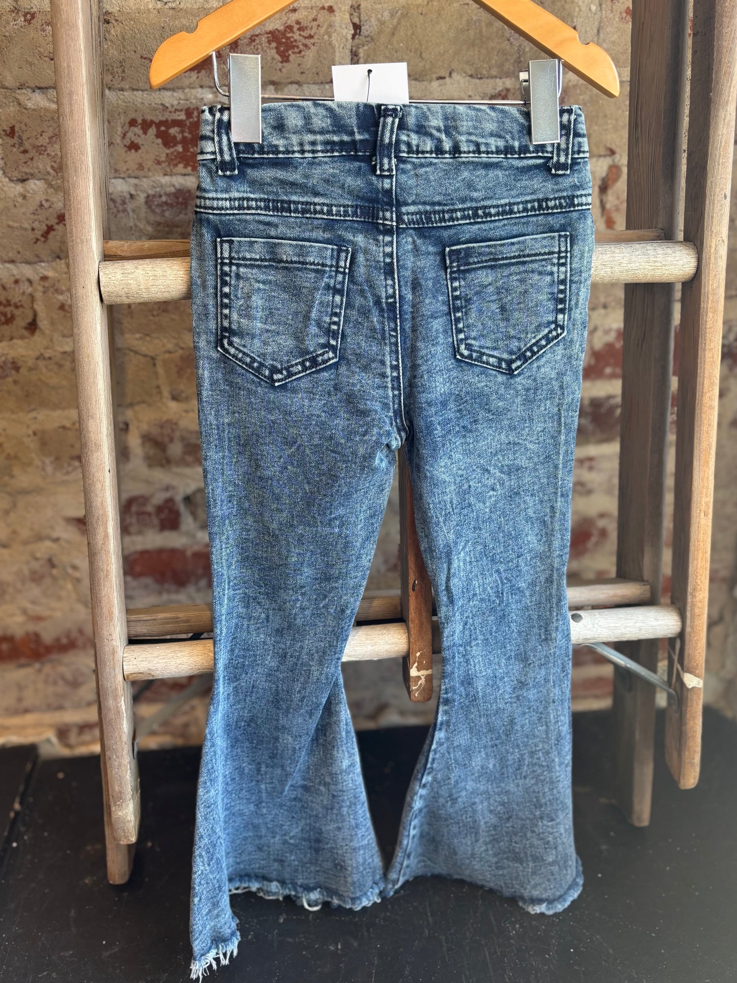 Flare Leg Faded Denim Jeans - Kids/Tweens