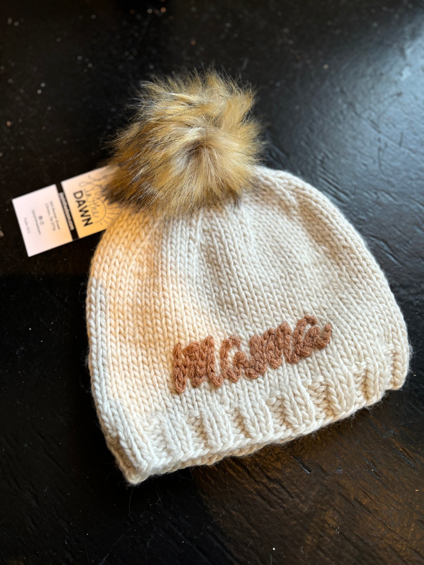 Mama Pom Pom Beanie