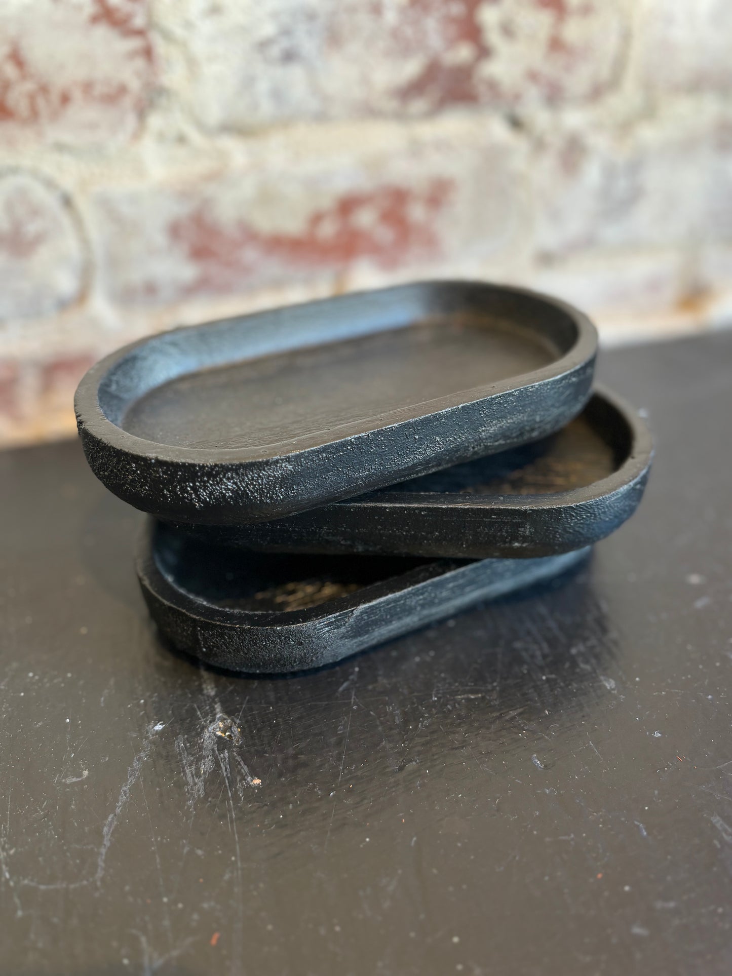 Small Black Wooden Tray