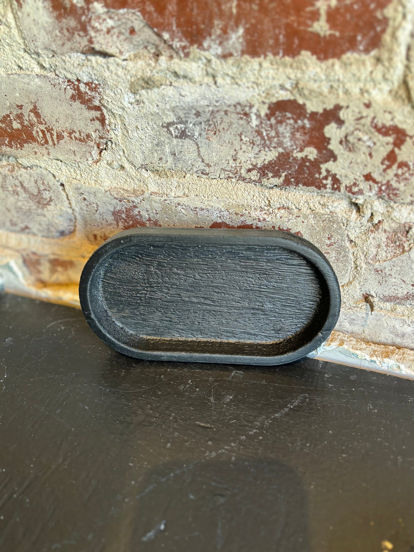 Small Black Wooden Tray