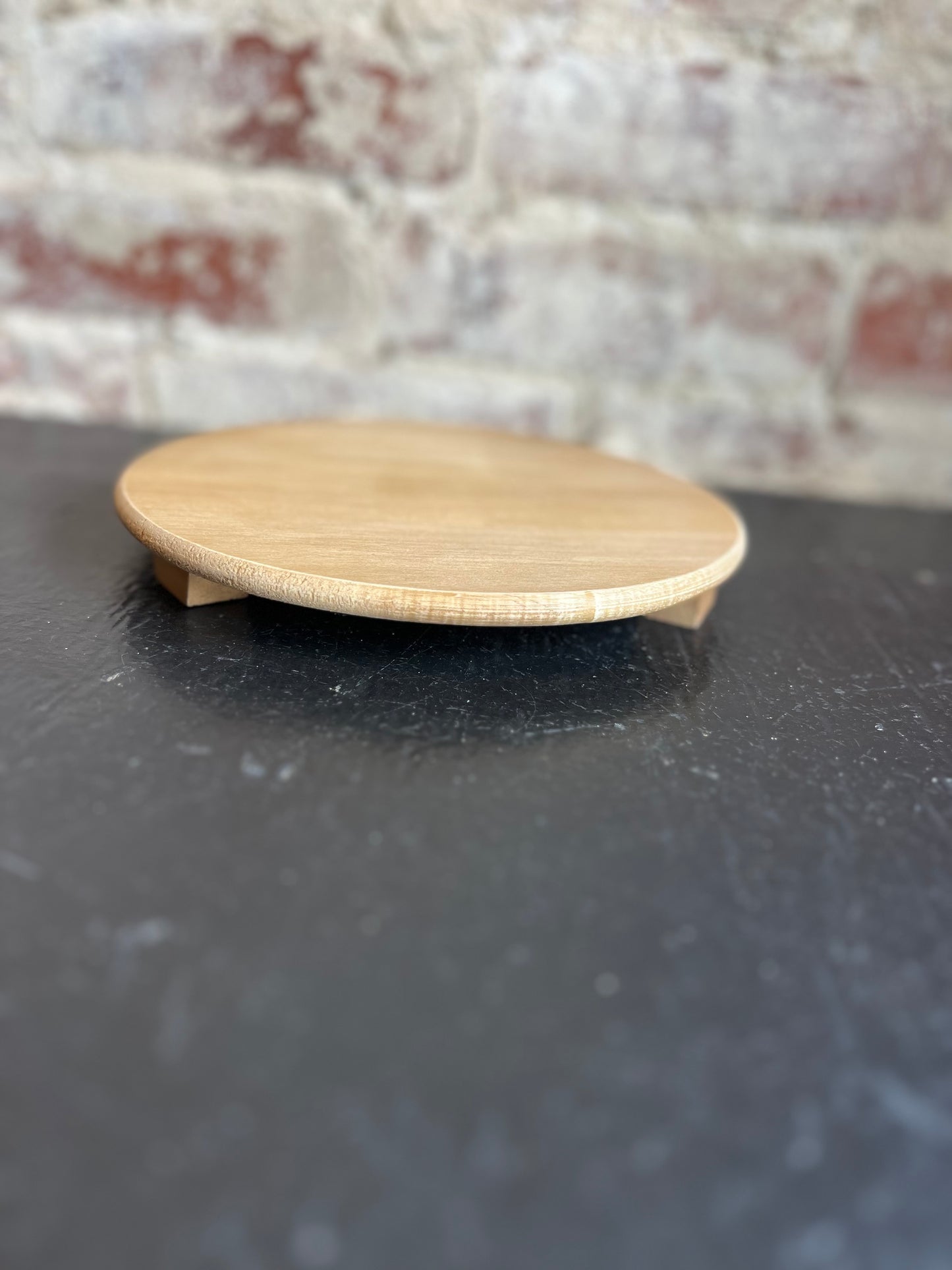 Natural Wooden Pedestal Tray