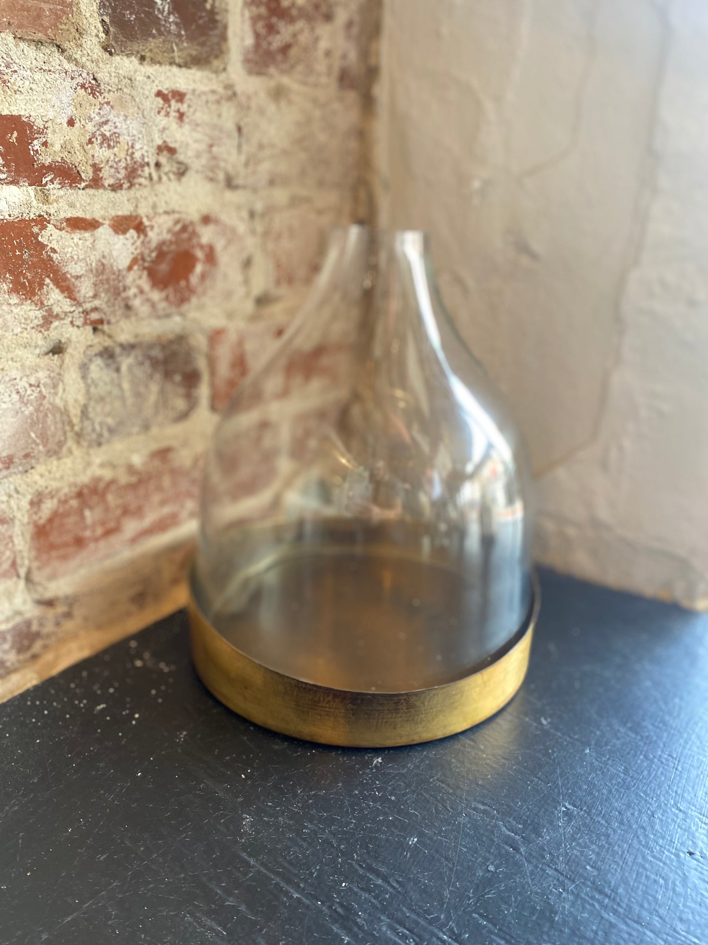Glass Cloche w/ Copper Base