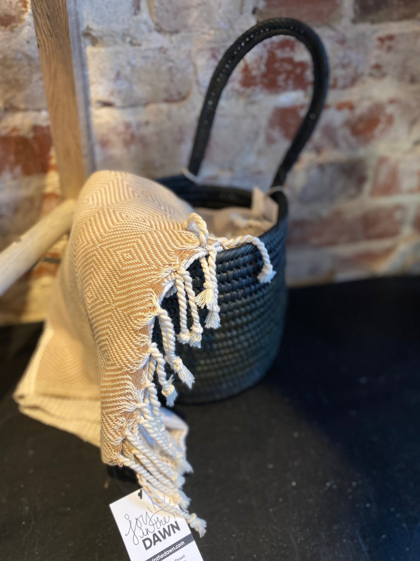 Black Hand Woven Basket