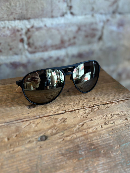 Dash Polarized Aviator Sunglasses - Black