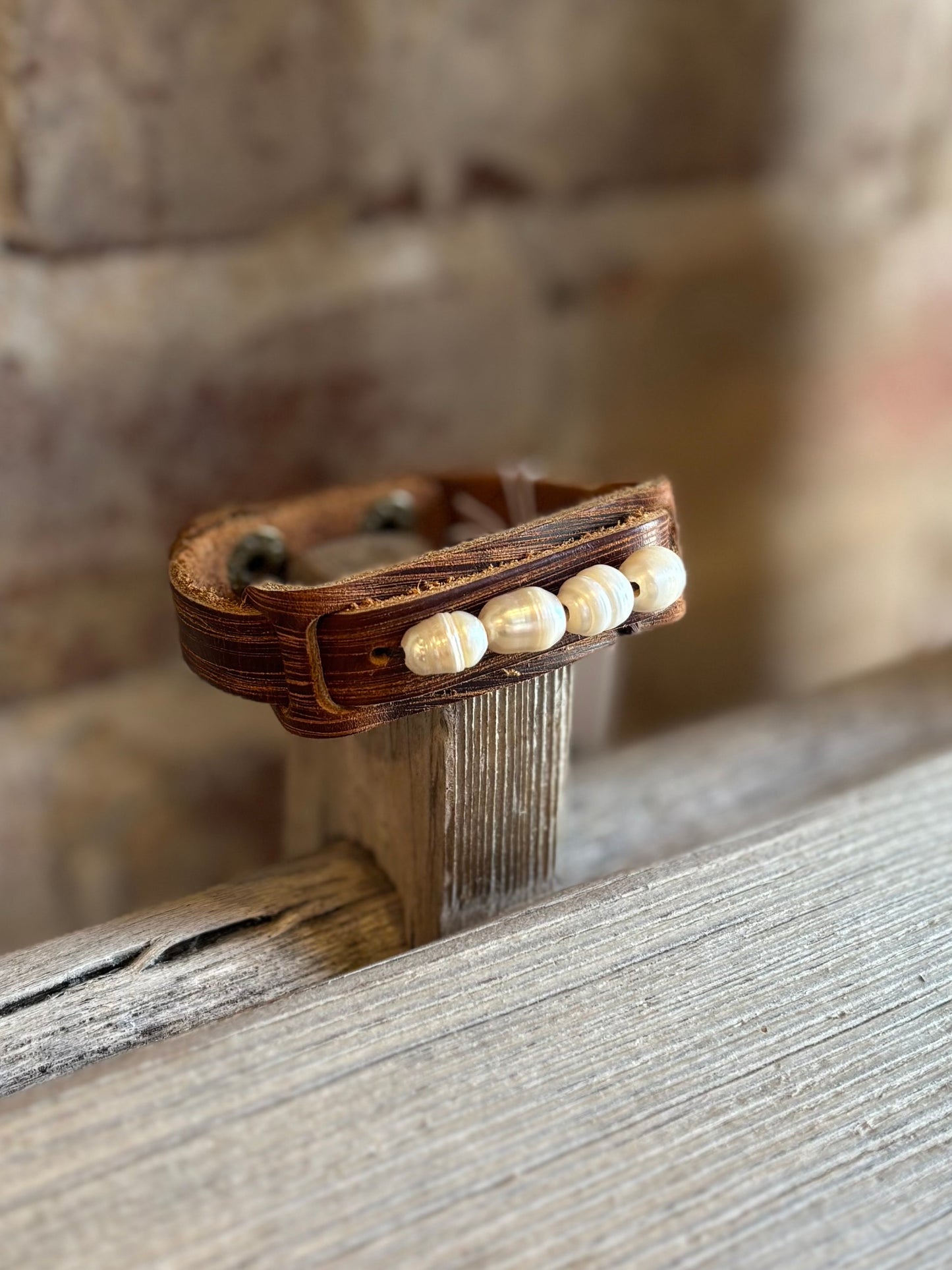Freshwater Pearl Leather Bracelet