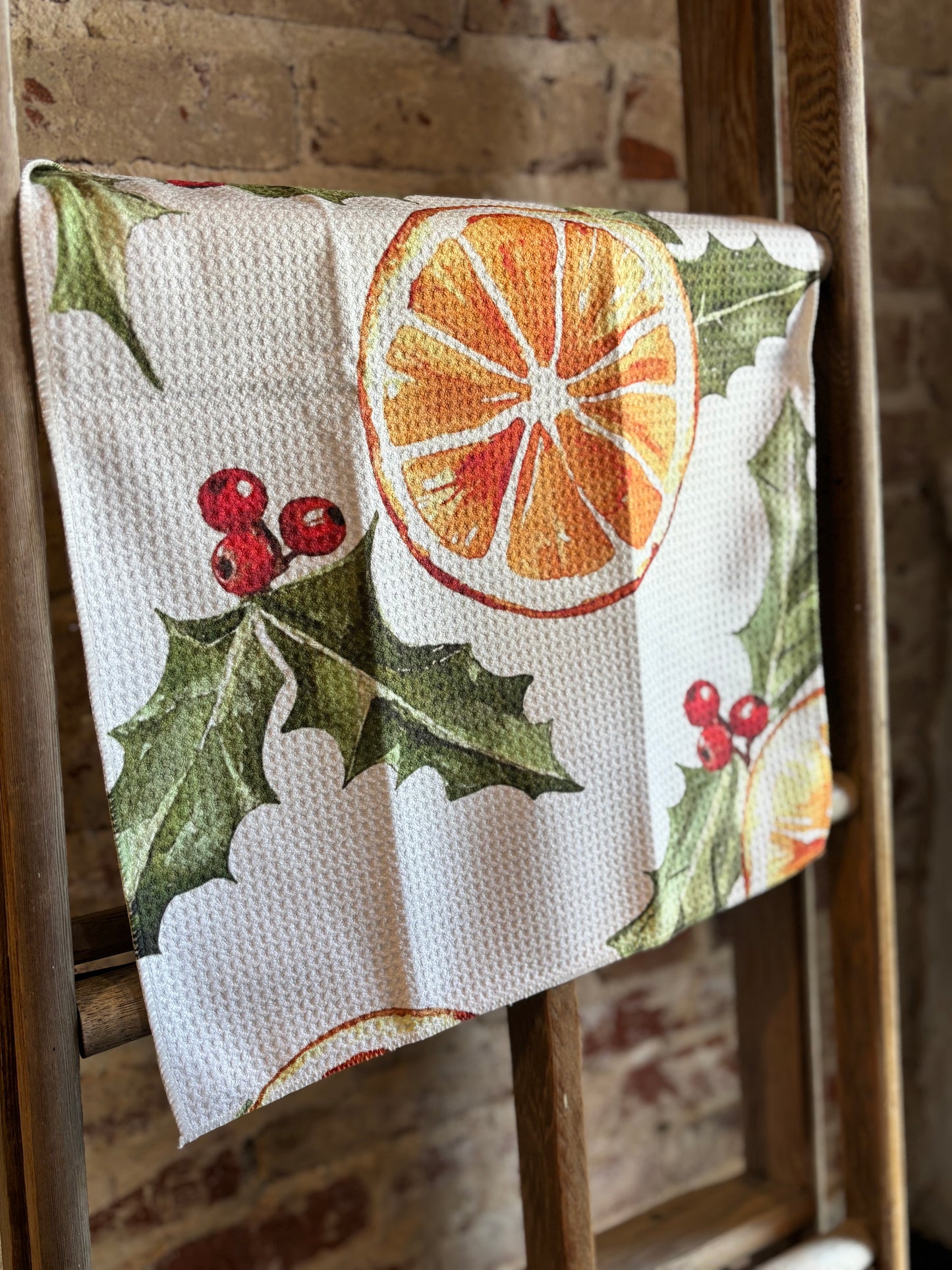 Orange & Berry Waffle Towel