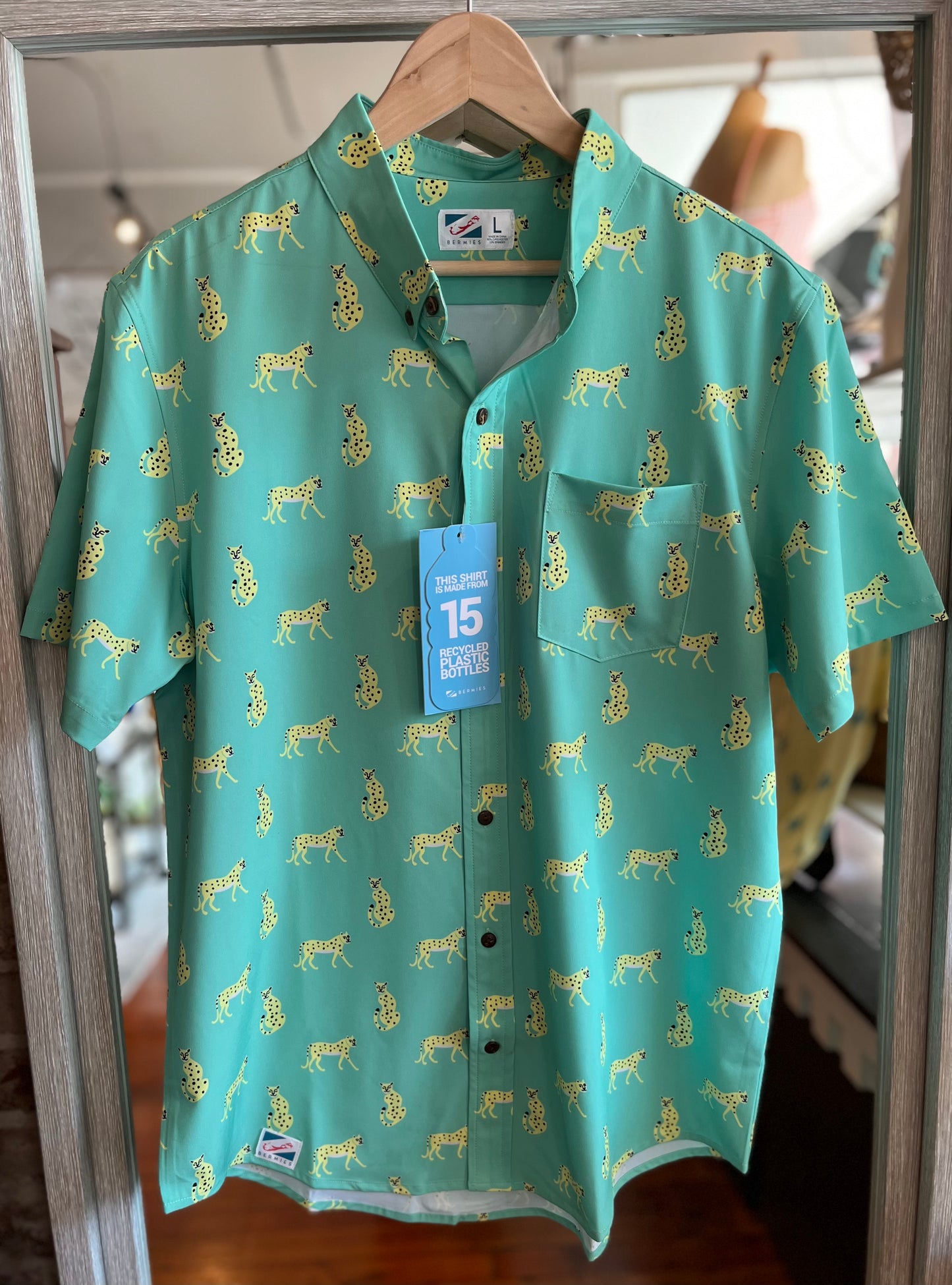 Men's Cheetah Button Up