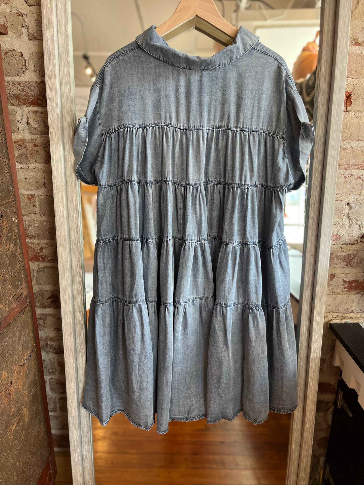 Chambray Ruffle Tunic