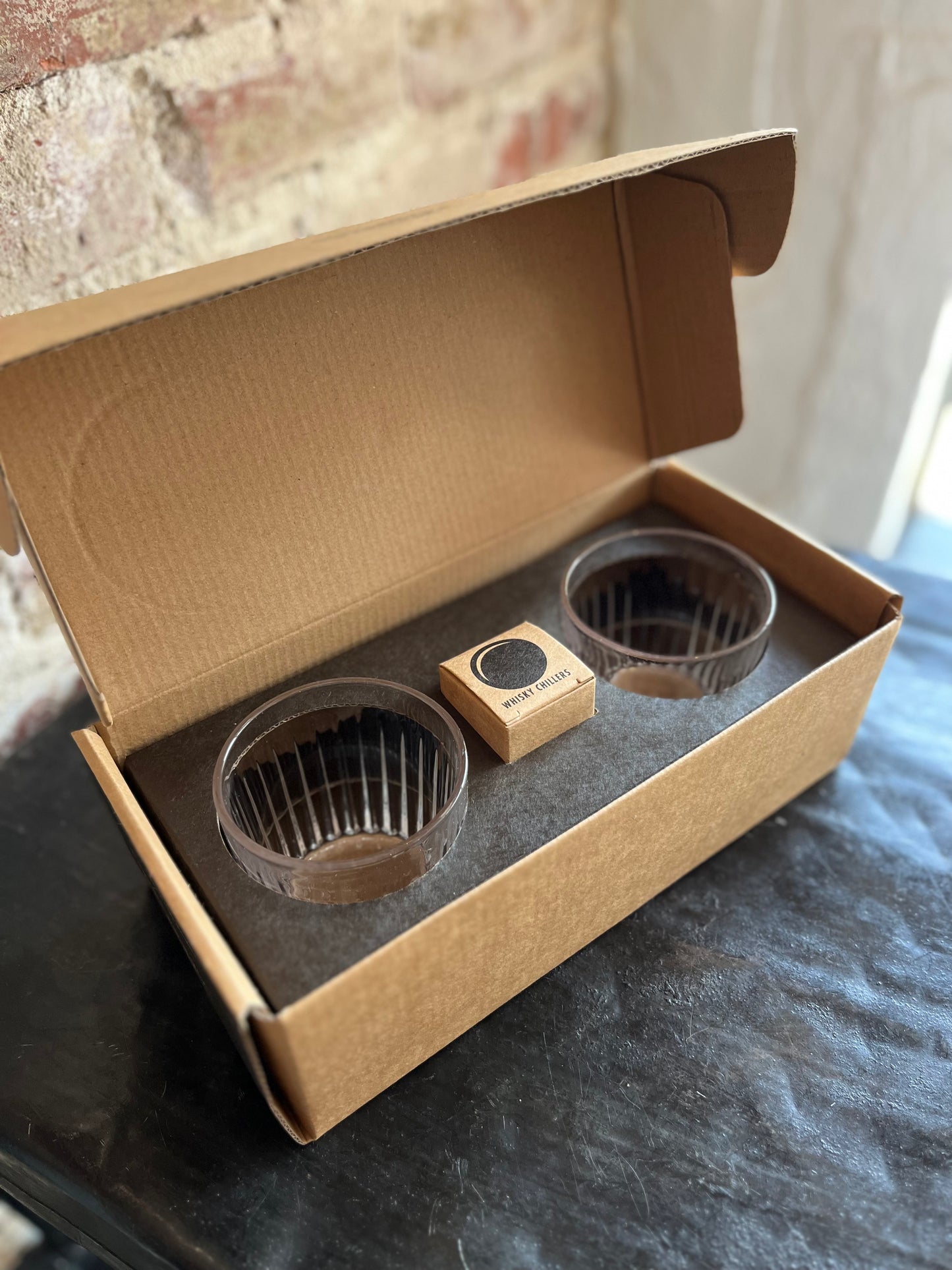 Cocktail Tumbler + Whiskey Stone Set