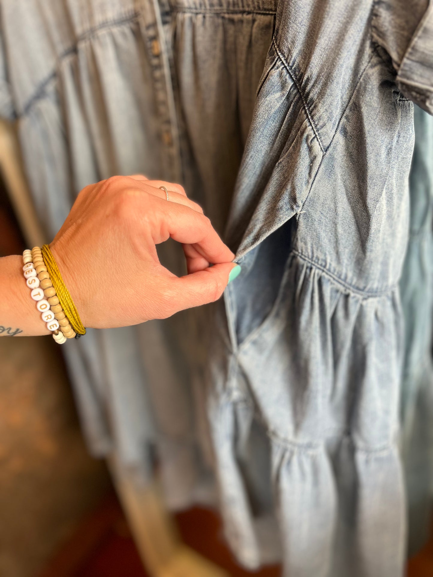 Chambray Ruffle Tunic