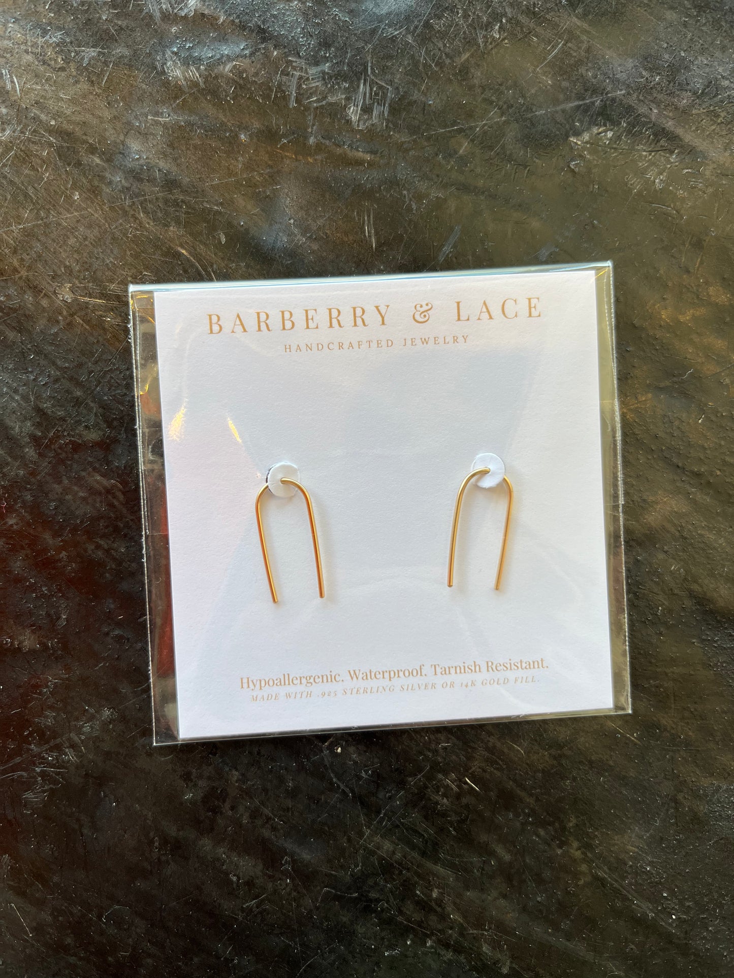 Open Arc Earrings- Gold