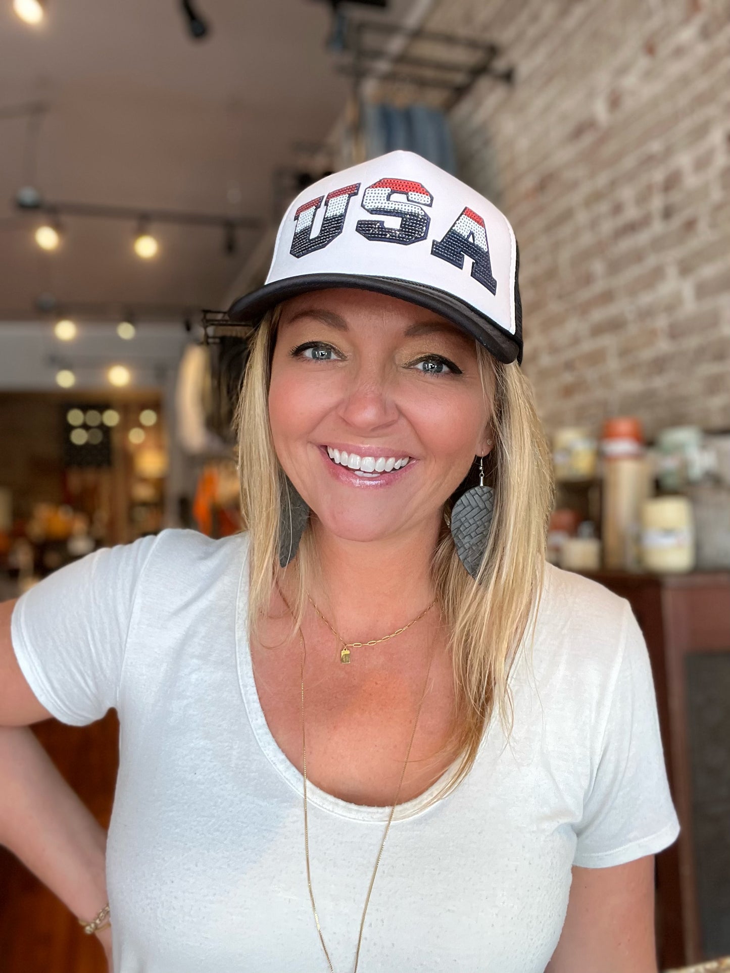 Sequin USA Foam Trucker Hat