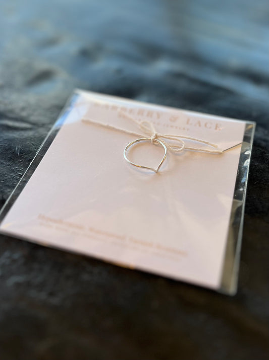 Chevron Stacking Ring- Sterling Silver