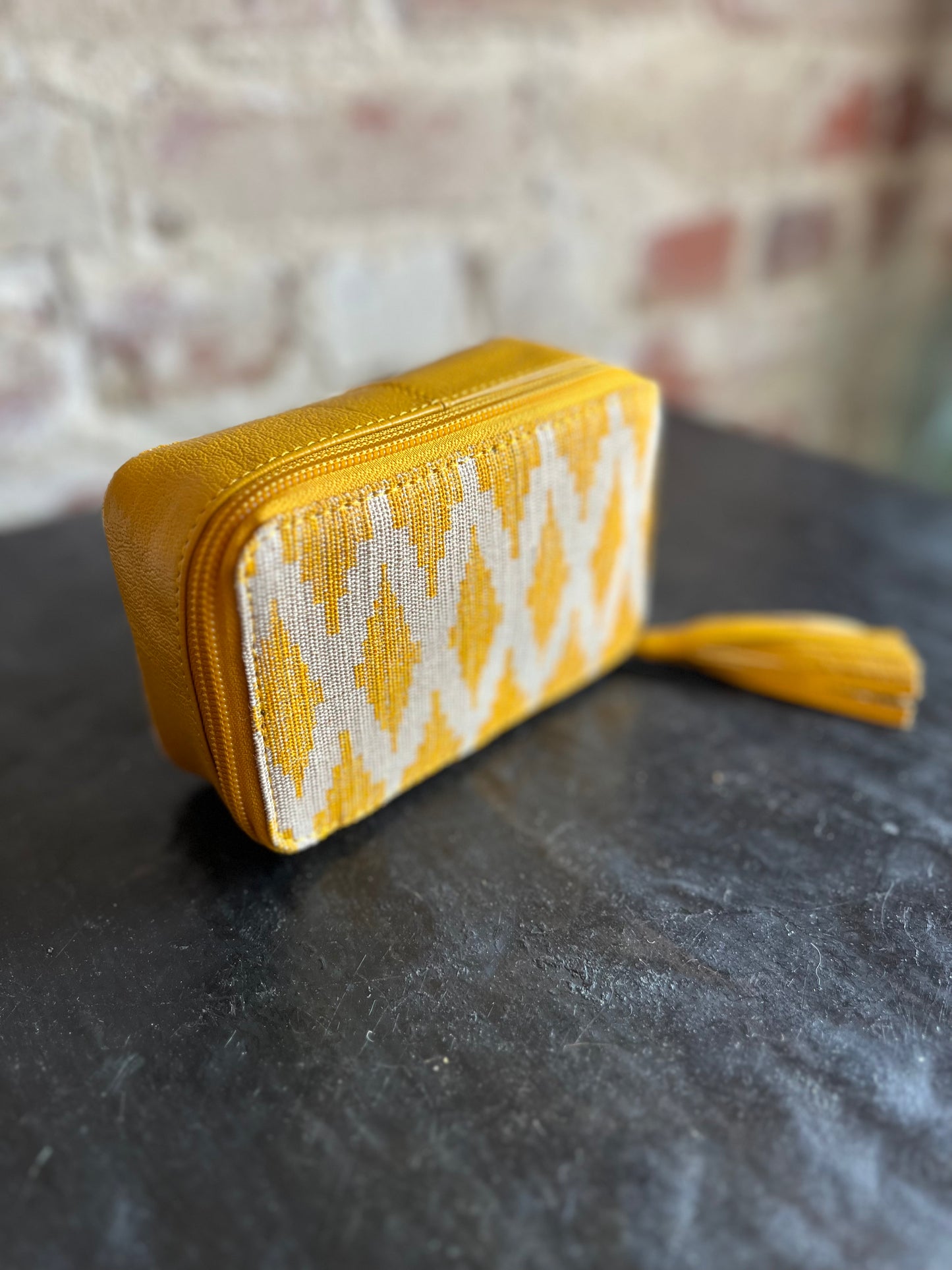 Yellow Ikat Drop In Bag