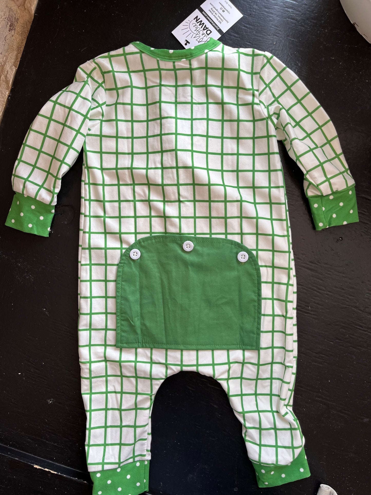 Green Check Pajamas- 2 piece set