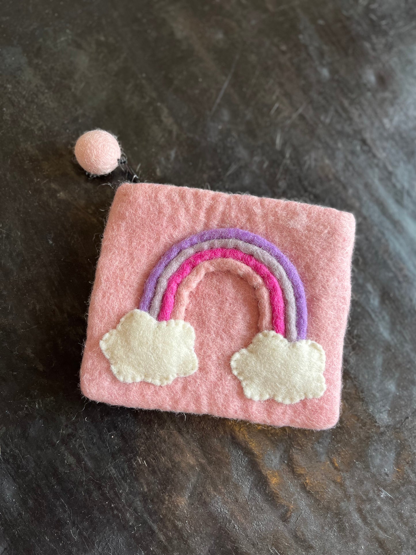 Rainbow Felt Purse